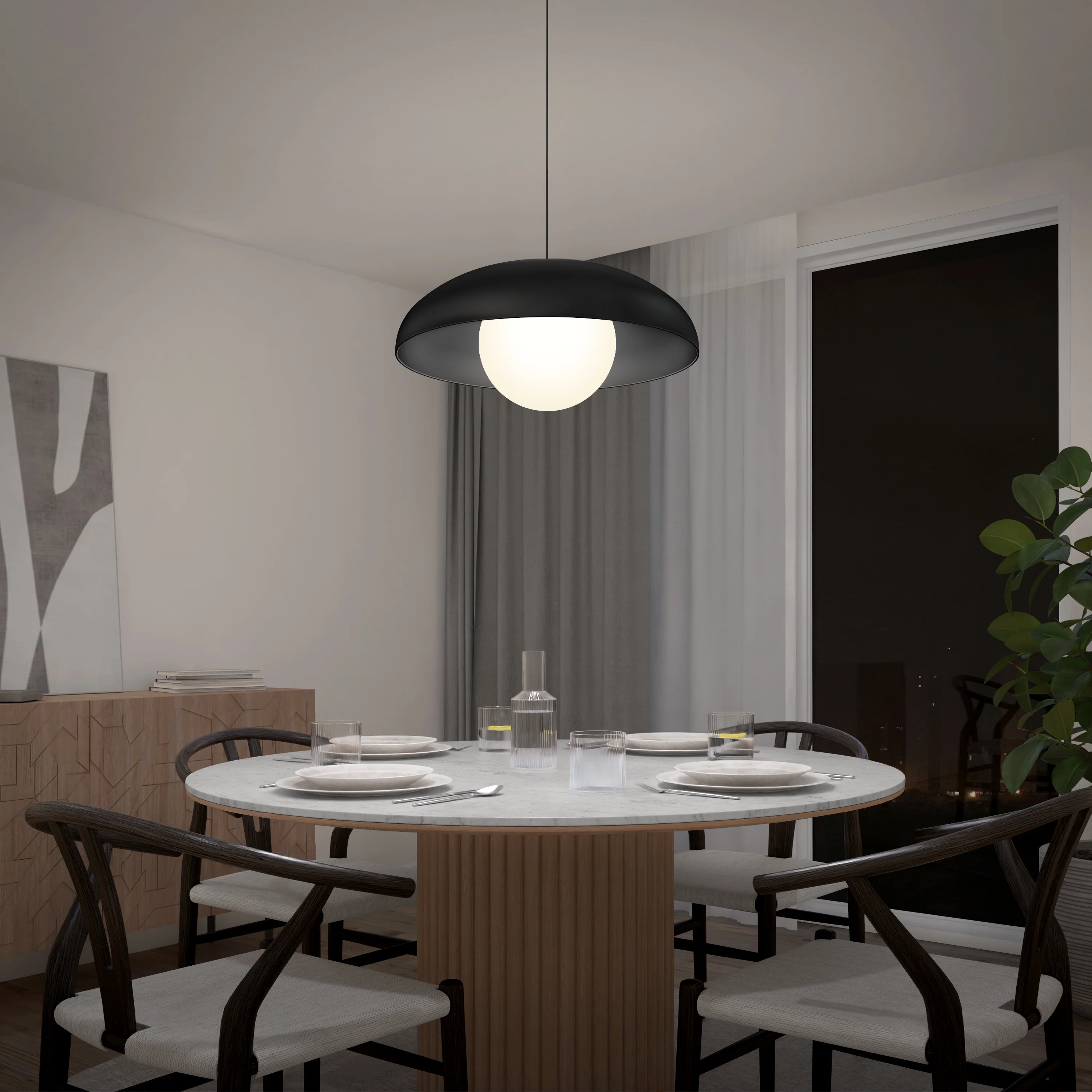 Boden LED modern mid-century pendant light 3 CCT - Image 24