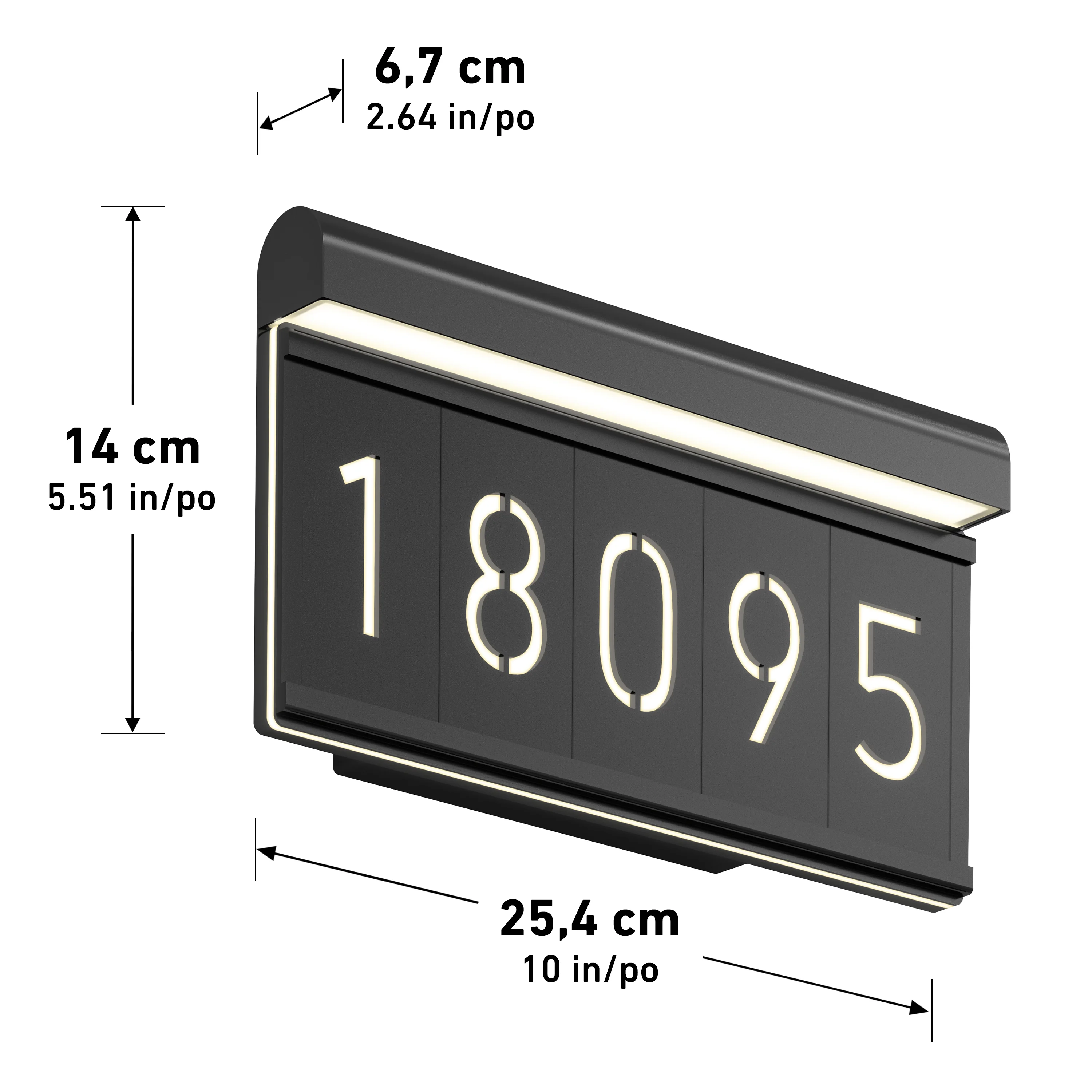 Bowen modern LED outdoor address wall light 5 CCT - Image 14