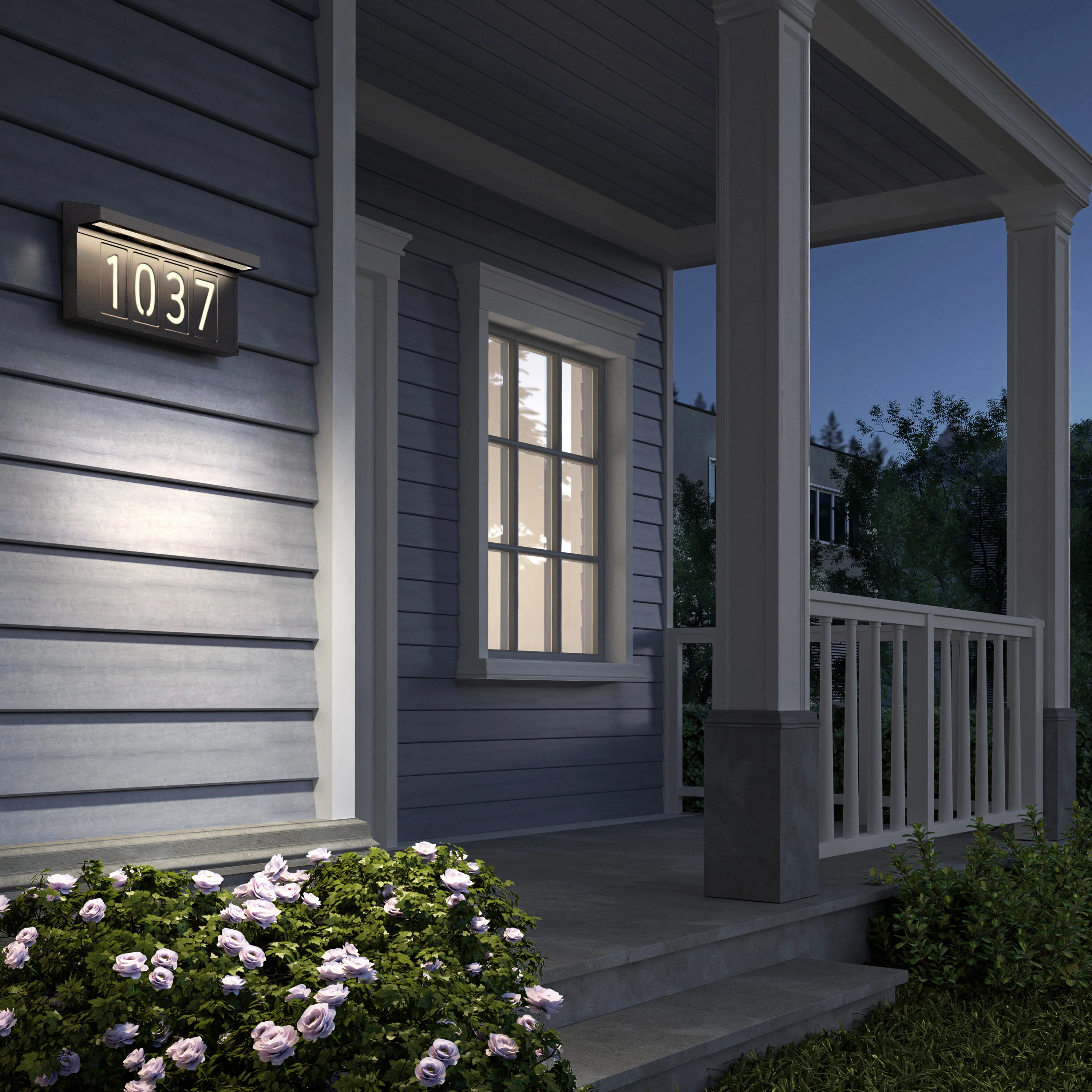 Bowen solar LED outdoor address wall light 5 CCT - Image 2