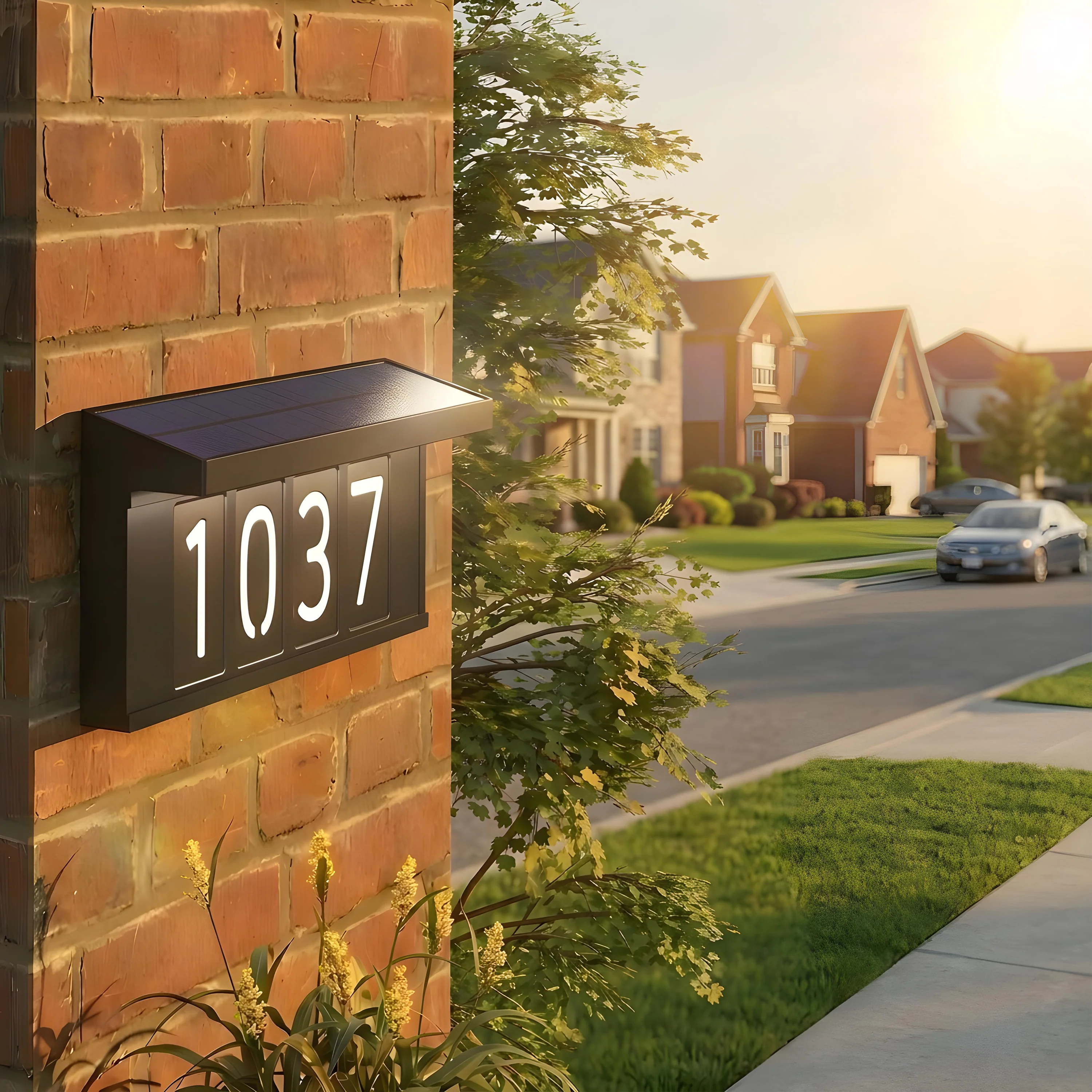 Bowen solar LED outdoor address wall light 5 CCT - Image 13