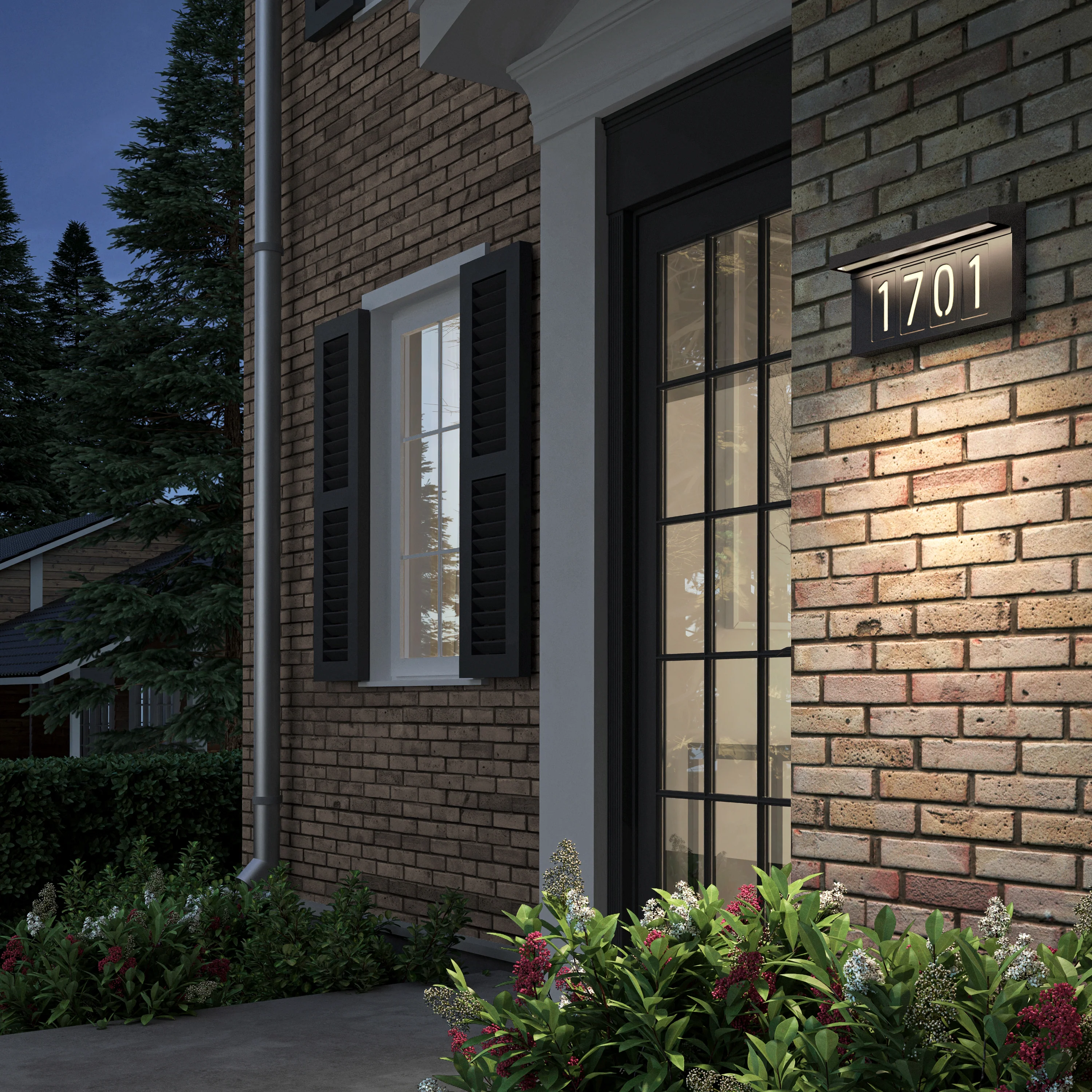 Bowen solar LED outdoor address wall light 5 CCT - Image 14
