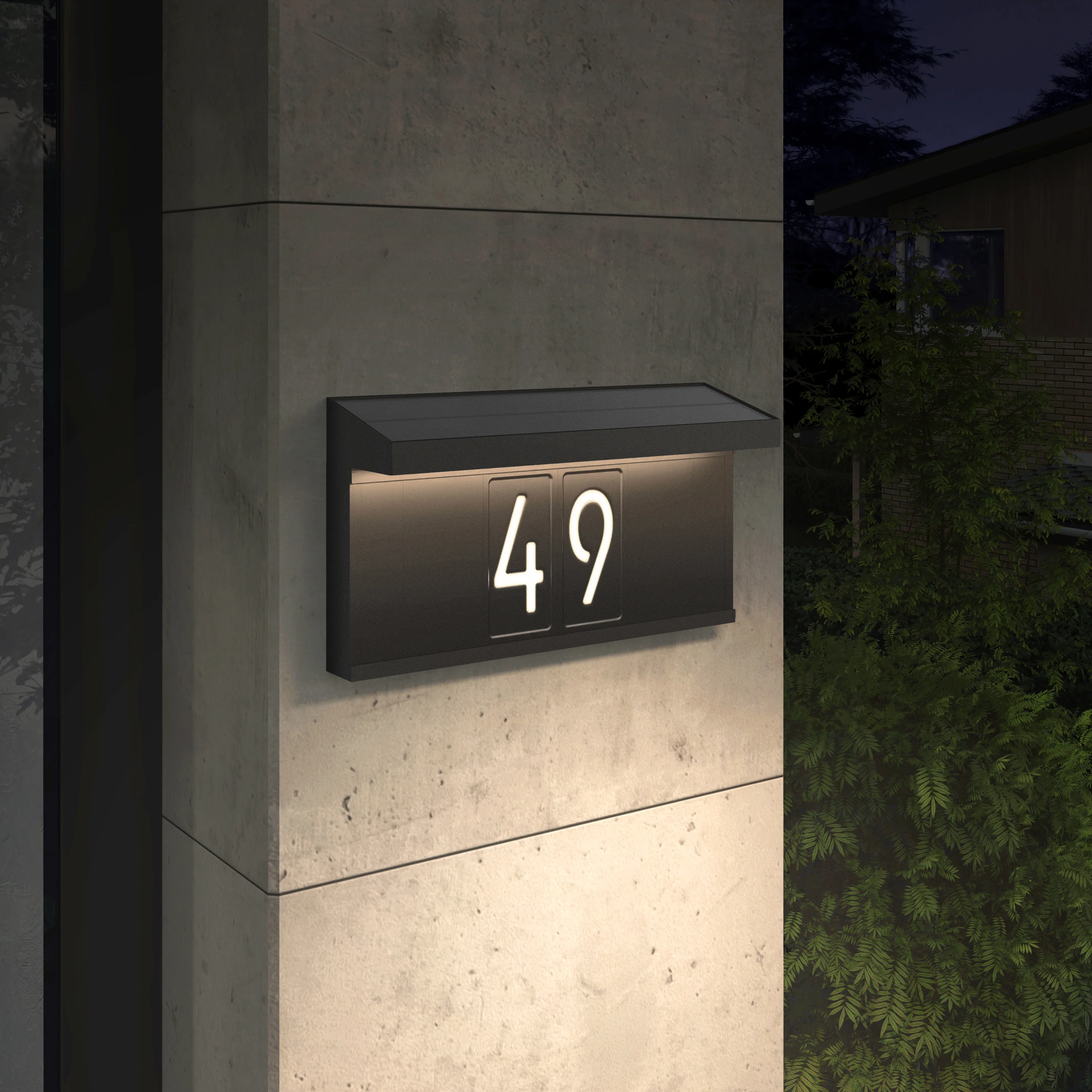 Bowen solar LED outdoor address wall light 5 CCT - Image 15