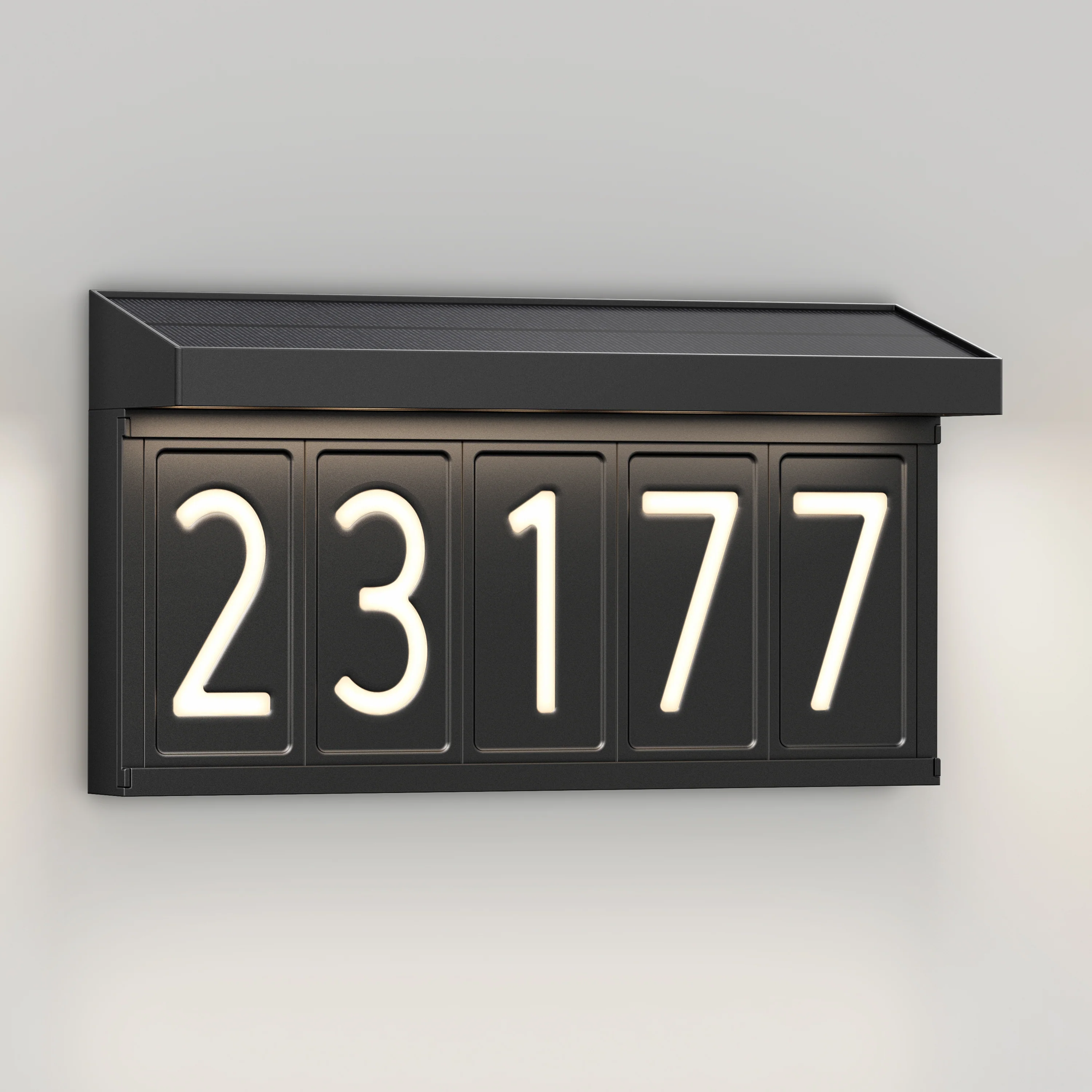 Bowen solar LED outdoor address wall light 5 CCT - Image 4