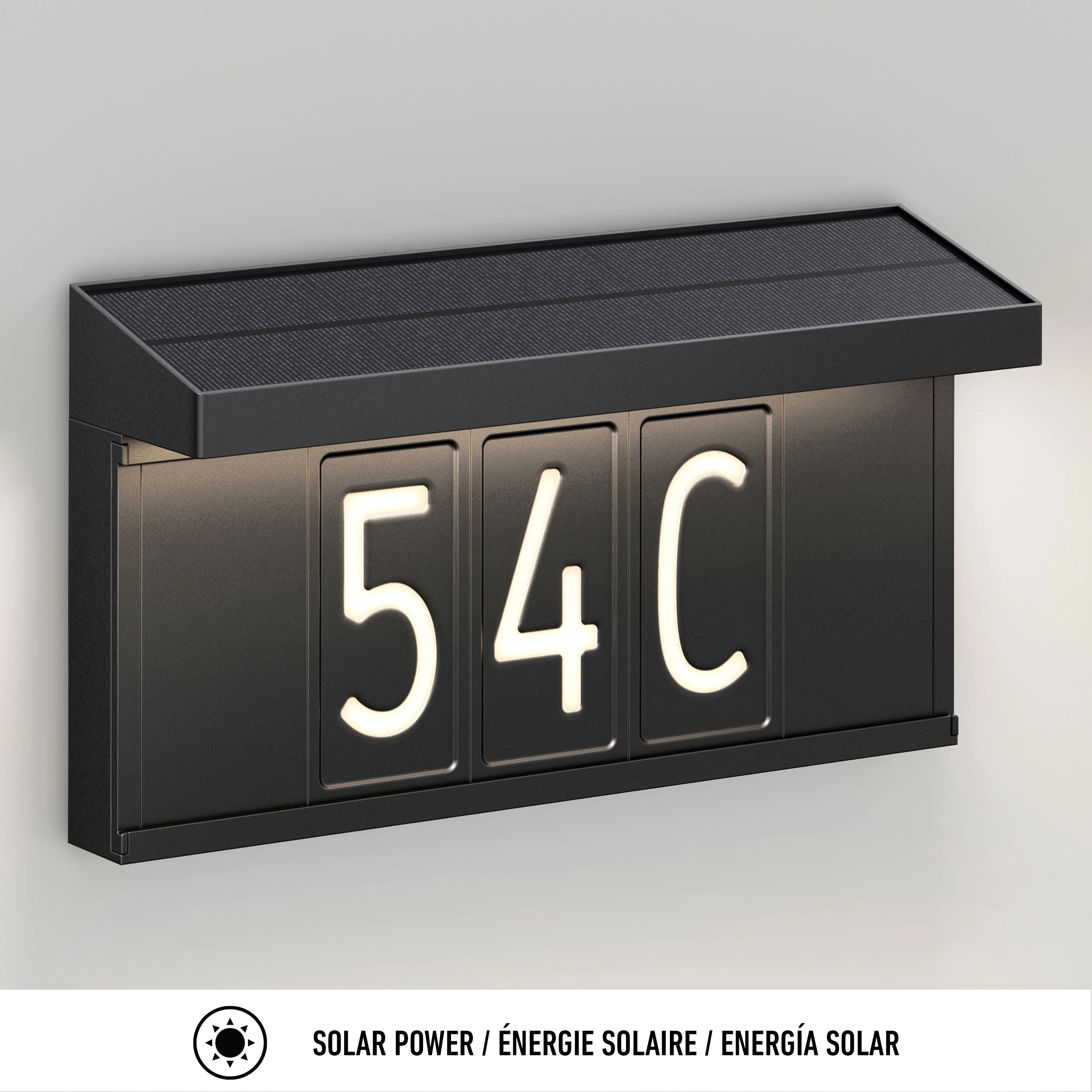Bowen solar LED outdoor address wall light 5 CCT - Image 5