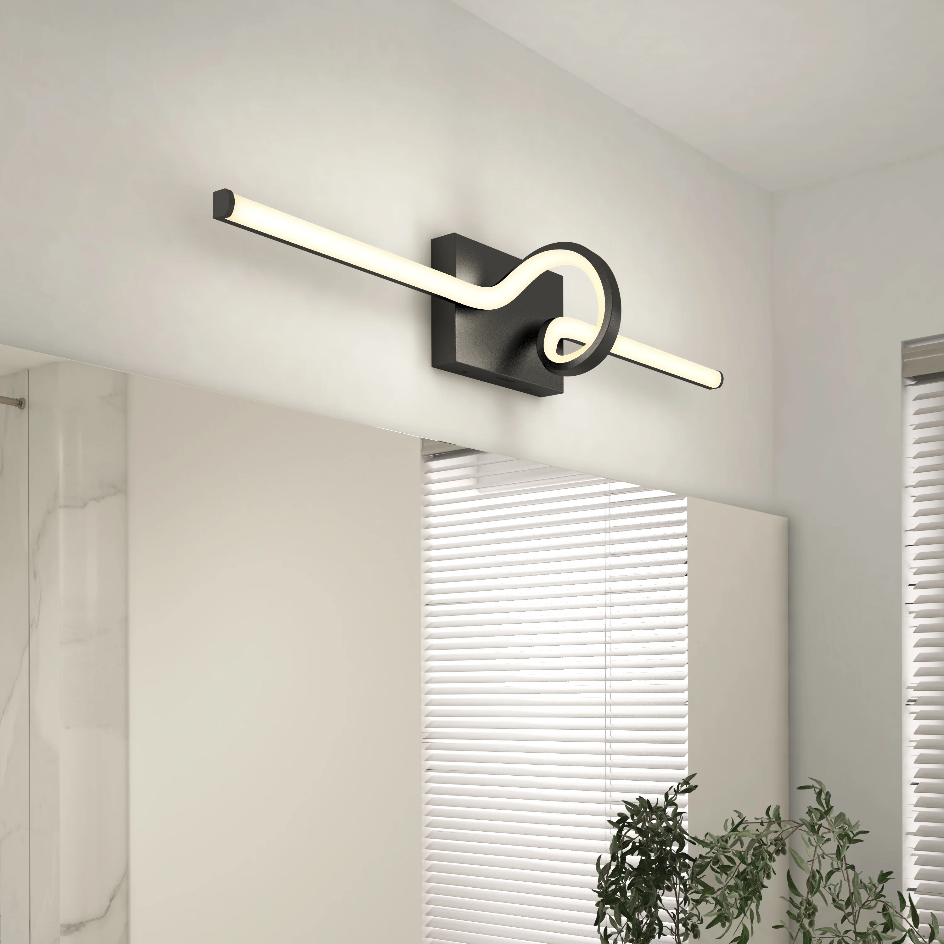 Bowtie 29-in (74 cm) Integrated LED 5-CCT Vanity Light Bar for Bathroom - Image 12