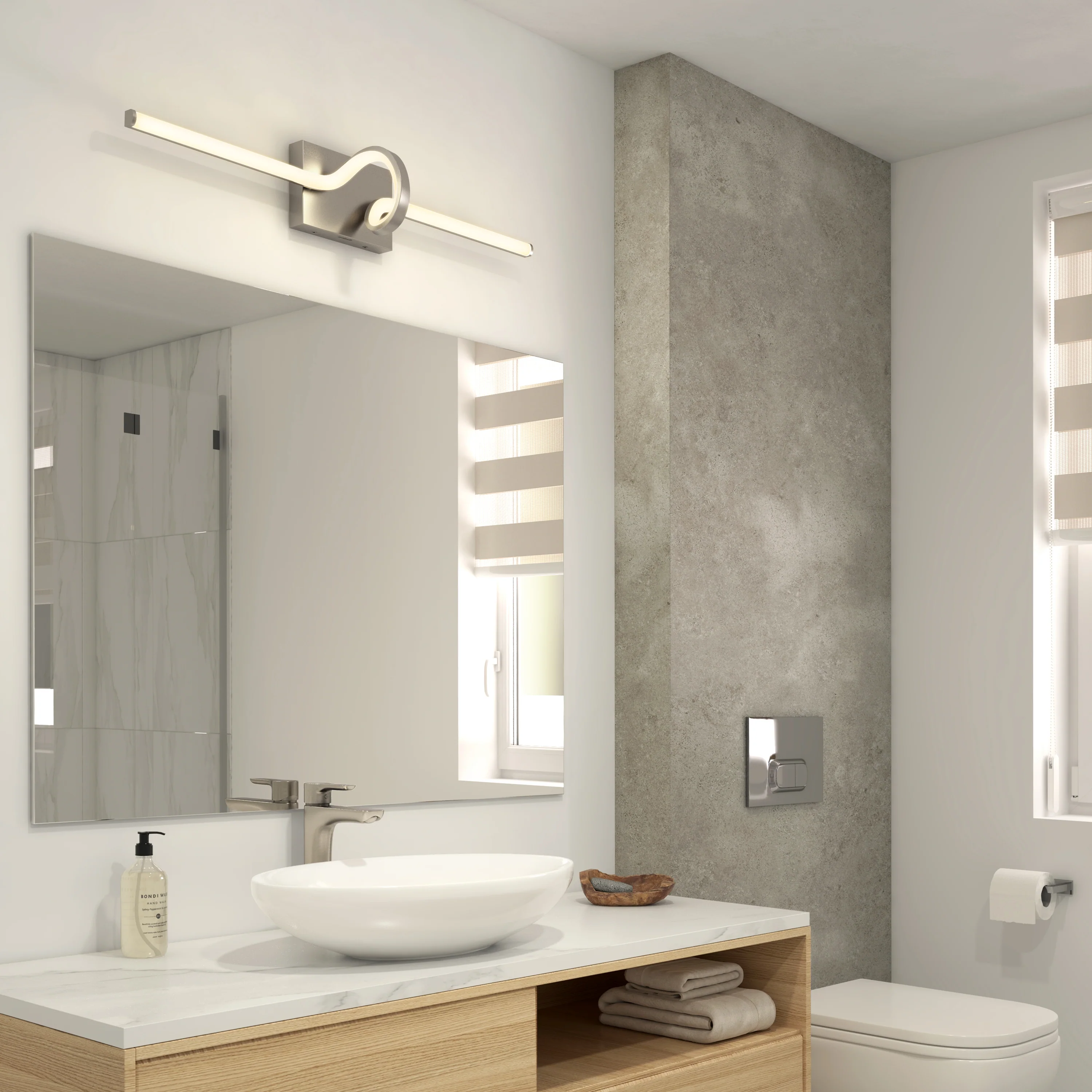 Bowtie 29-in (74 cm) Integrated LED 5-CCT Vanity Light Bar for Bathroom - Image 26
