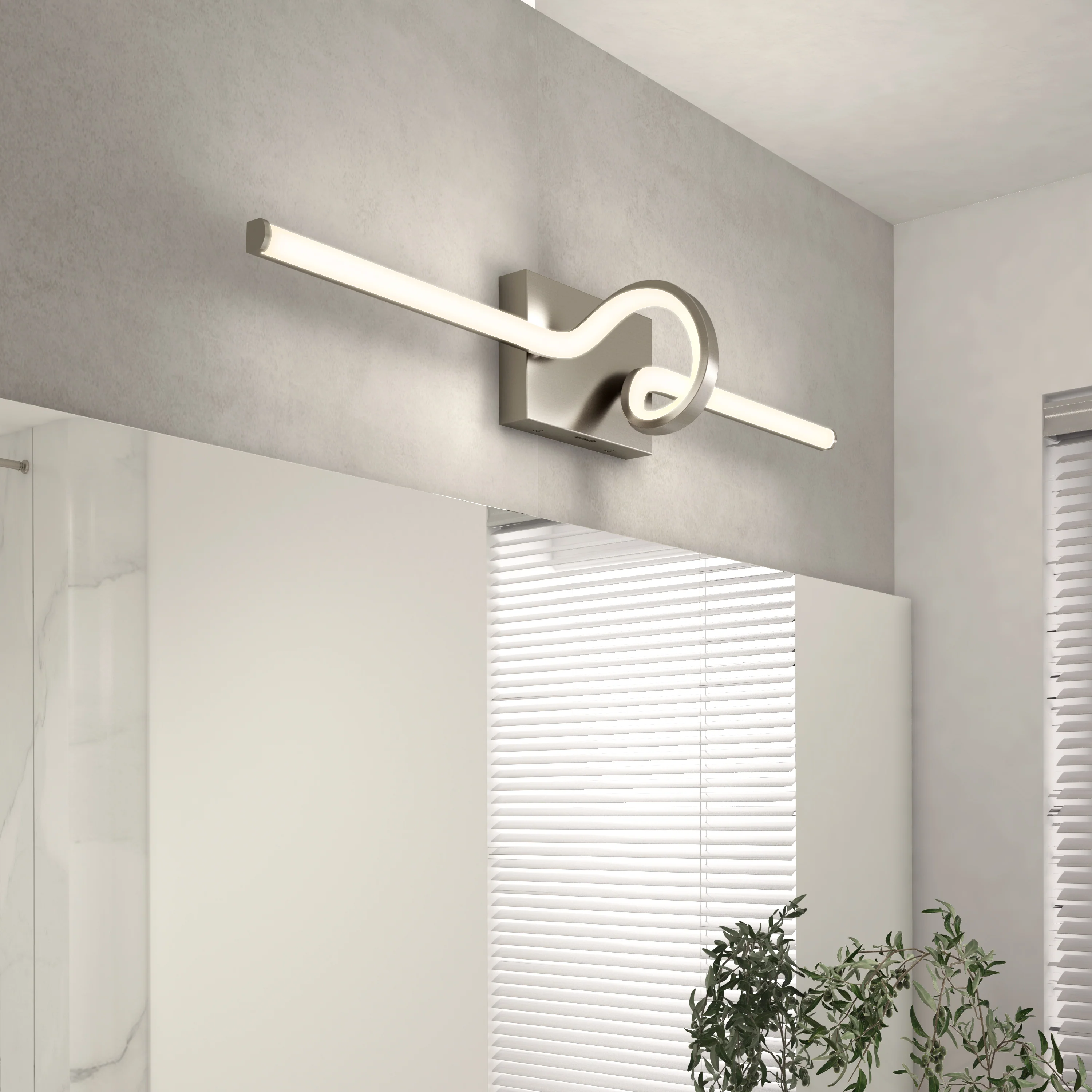 Bowtie 29-in (74 cm) Integrated LED 5-CCT Vanity Light Bar for Bathroom - Image 27