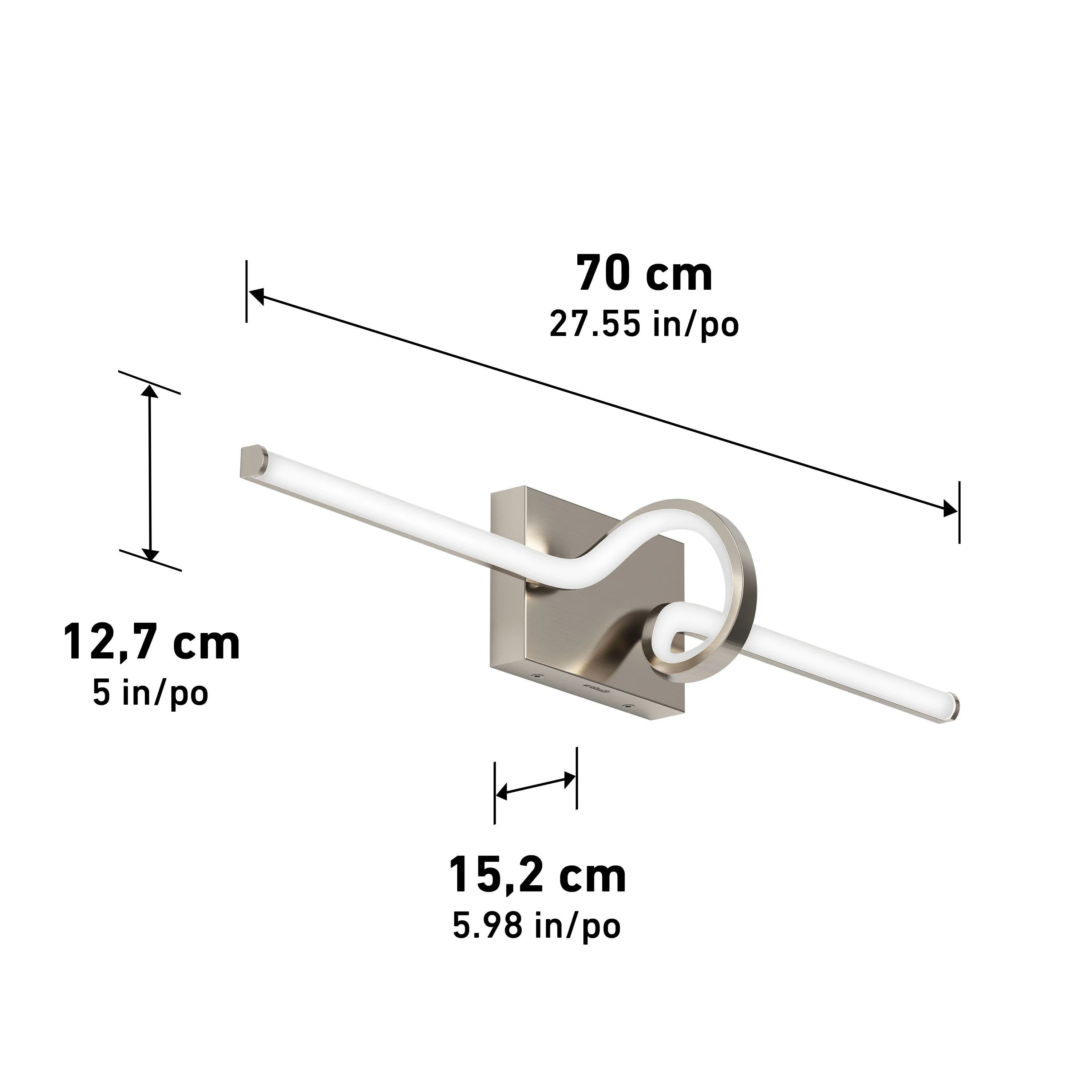 Bowtie 29-in (74 cm) Integrated LED 5-CCT Vanity Light Bar for Bathroom - Image 30