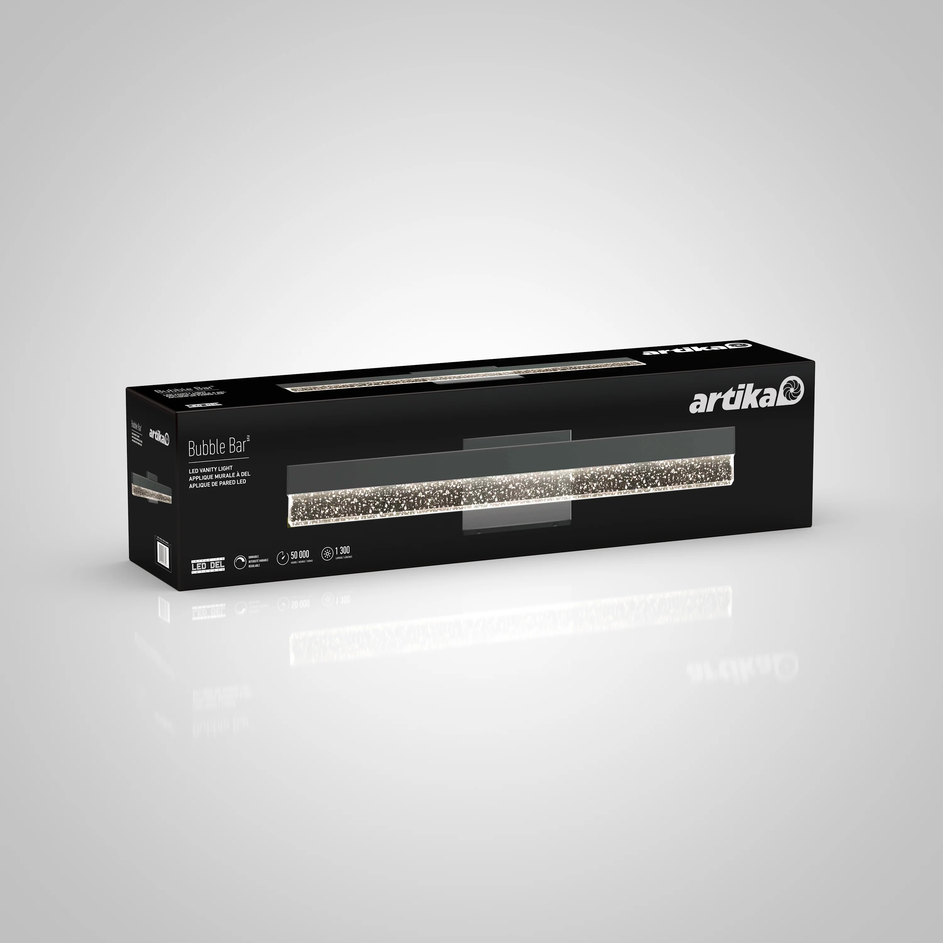 Bubble Bar 27-in (69 cm) Integrated LED Vanity Light Bar for Bathroom - Image 6