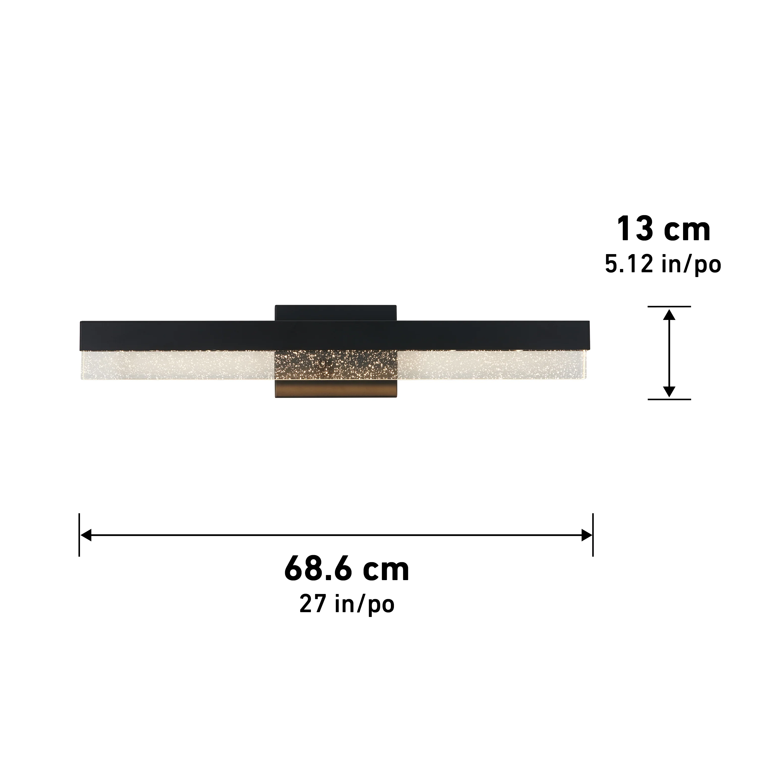 Bubble Bar 27-in (69 cm) Integrated LED Vanity Light Bar for Bathroom - Image 8