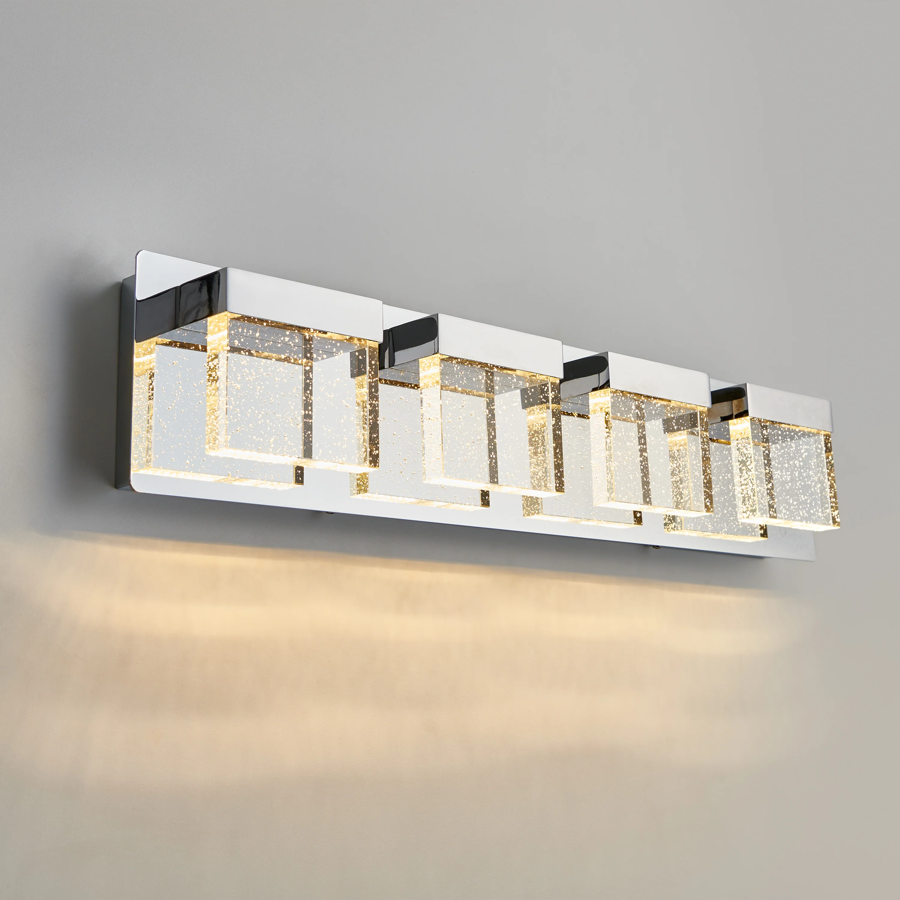 Bubble Cube 24-in (61 cm) 4-Light Modern LED Vanity Light Bar for Bathroom