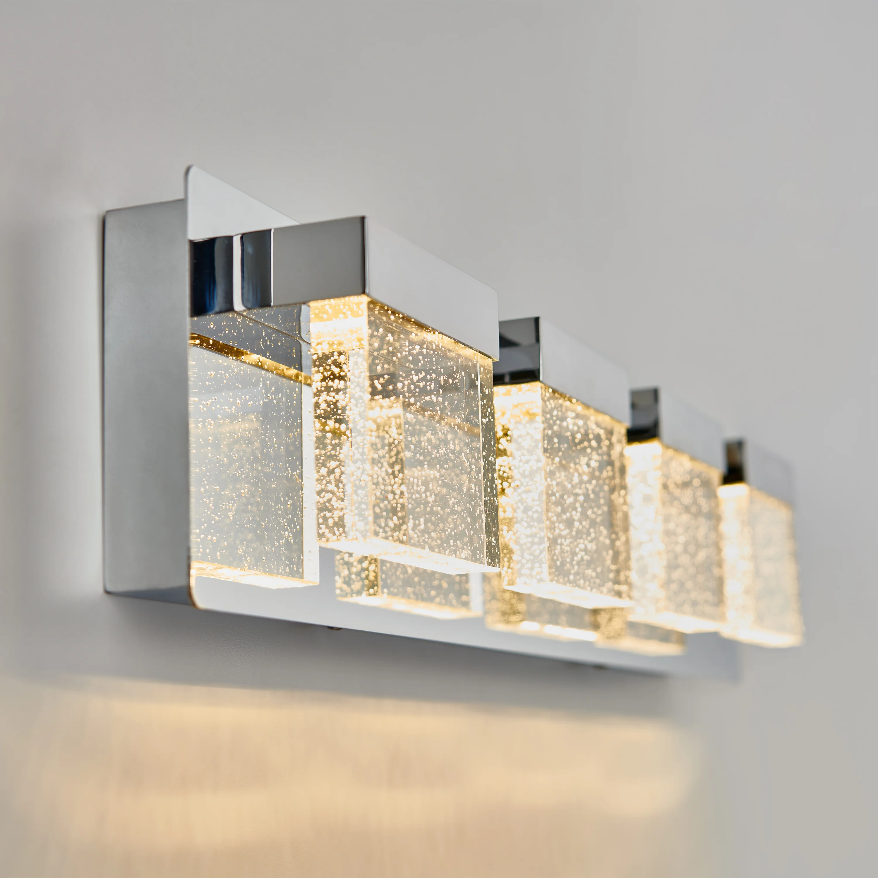 Bubble Cube 24-in (61 cm) 4-Light Modern LED Vanity Light Bar for Bathroom - Image 3