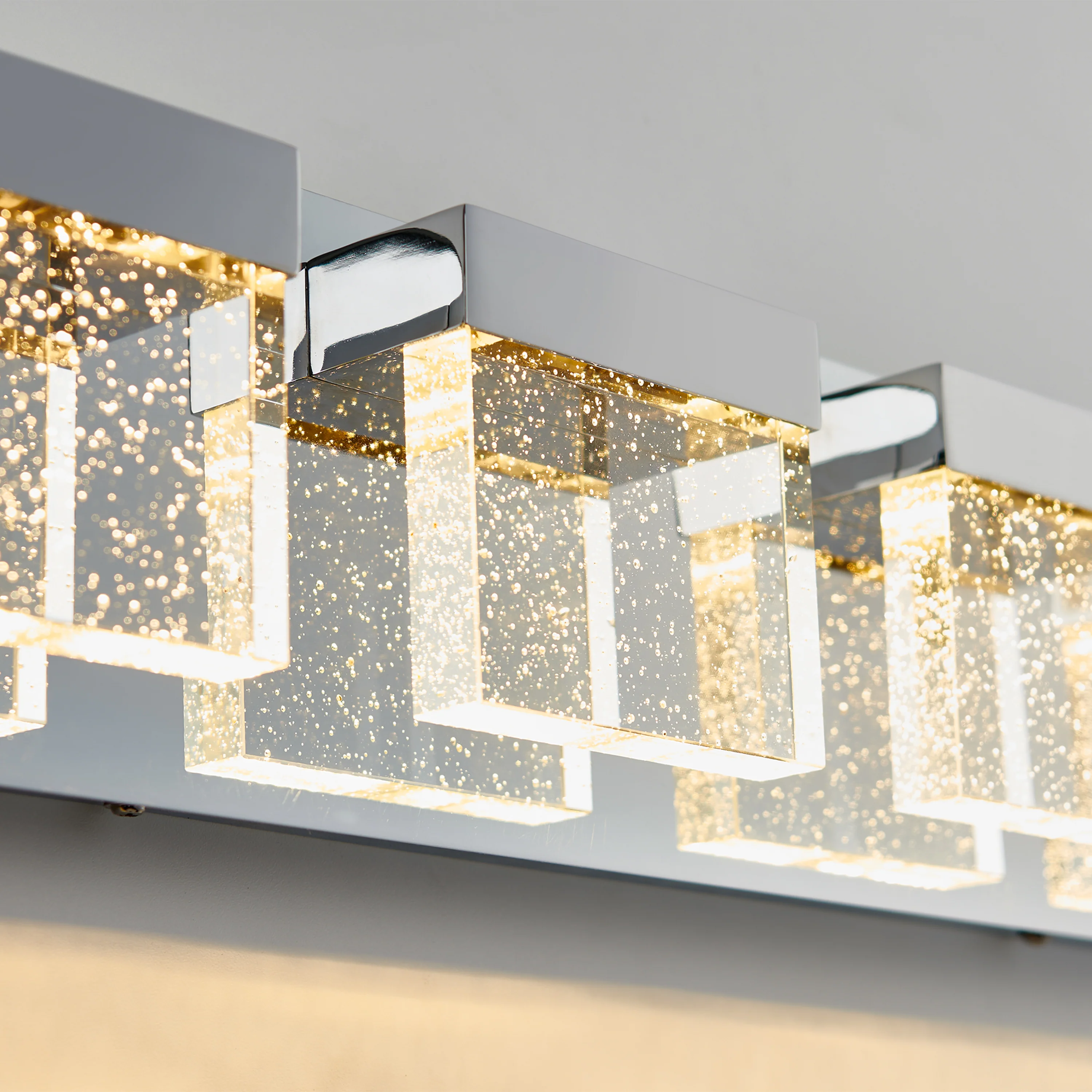 Bubble Cube 24-in (61 cm) 4-Light Modern LED Vanity Light Bar for Bathroom - Image 5