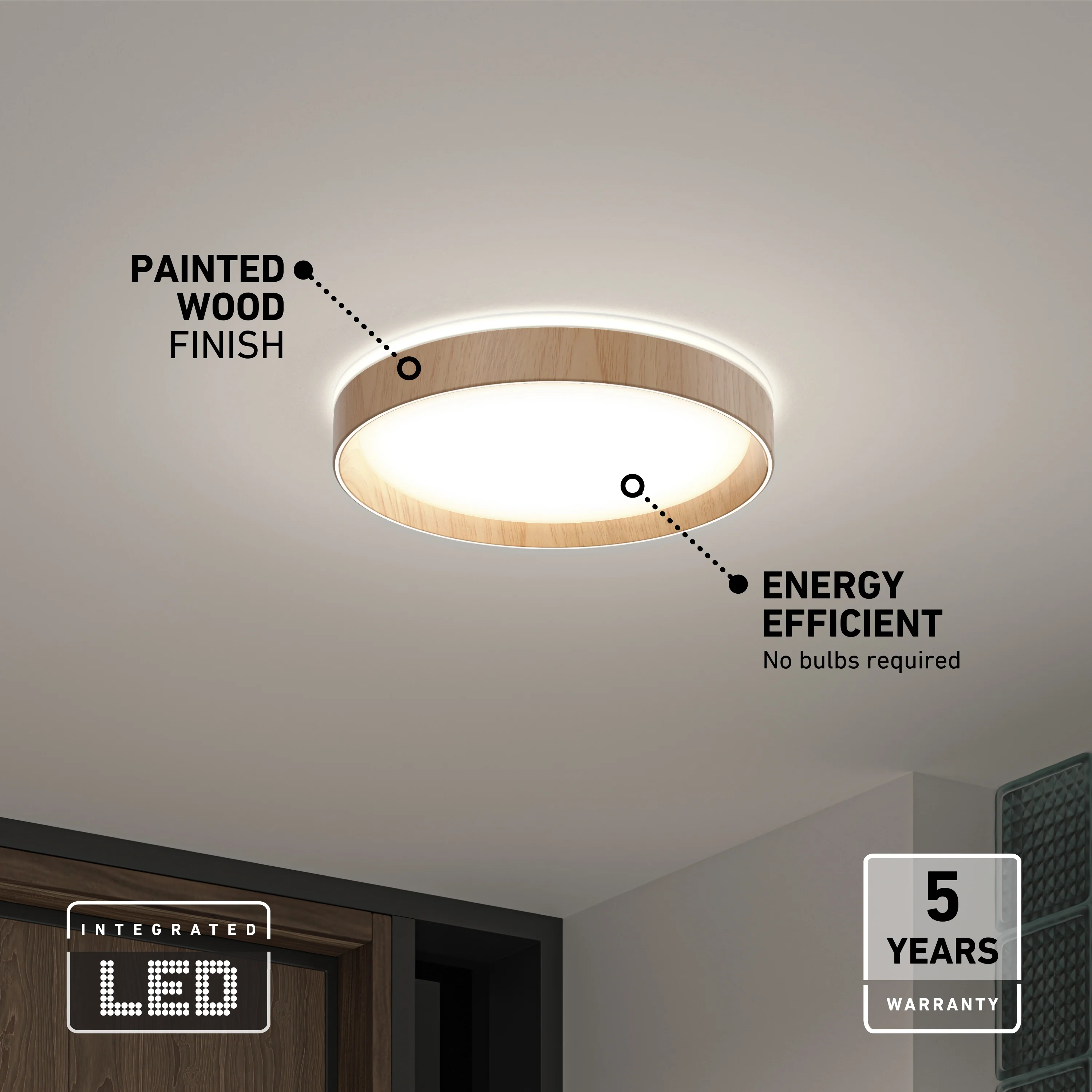 Callisto 15 in. (38 cm) Modern LED Flush Mount Ceiling Light 5 CCT - Image 18