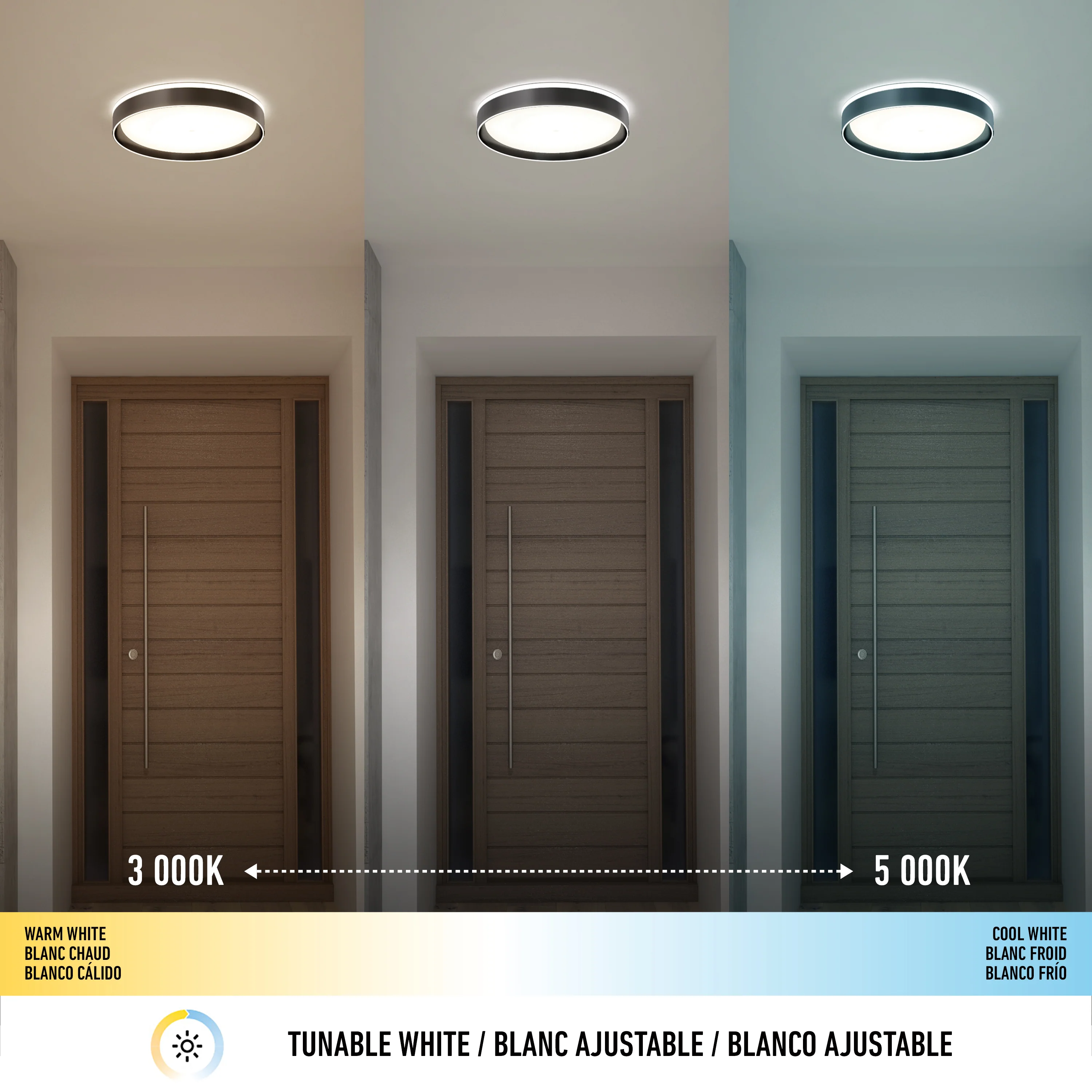 Callisto 15 in. (38 cm) Modern LED Flush Mount Ceiling Light 5 CCT - Image 6