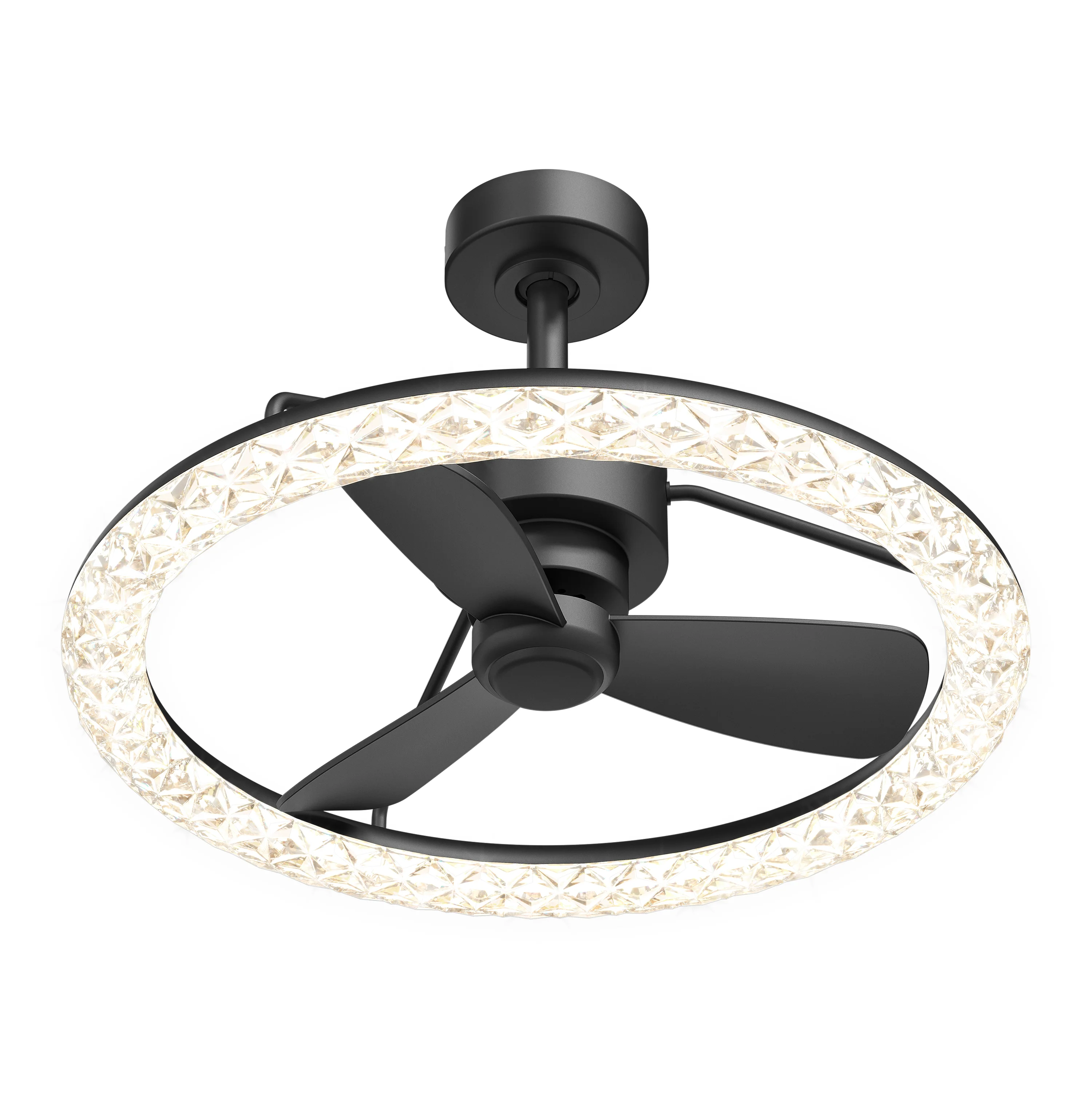 Carat 23 in. (58 cm) LED modern fandelier ceiling fan with light - includes remote - Image 16