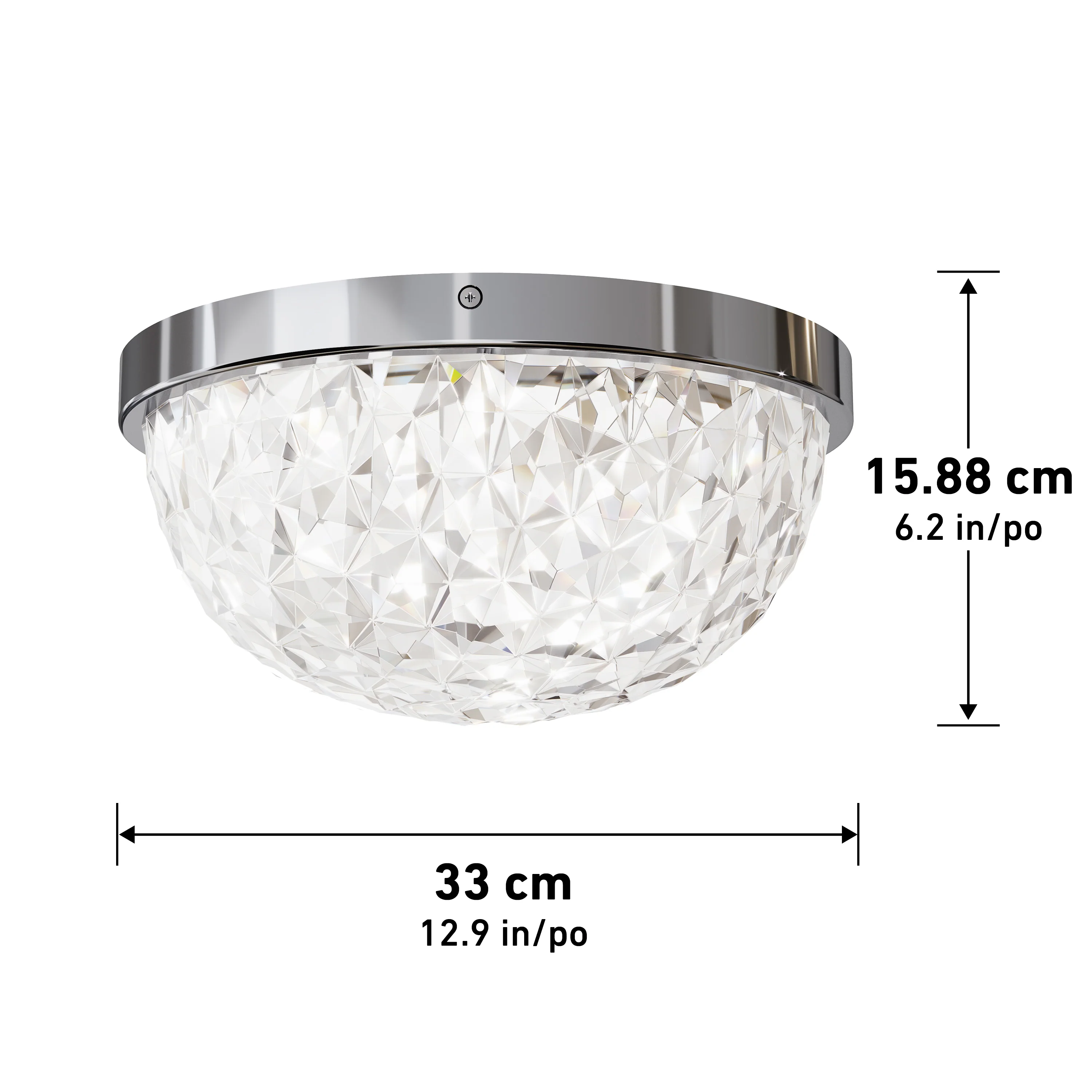 Carat 13 in. (33 cm) LED Flush Mount Ceiling Light - Image 7