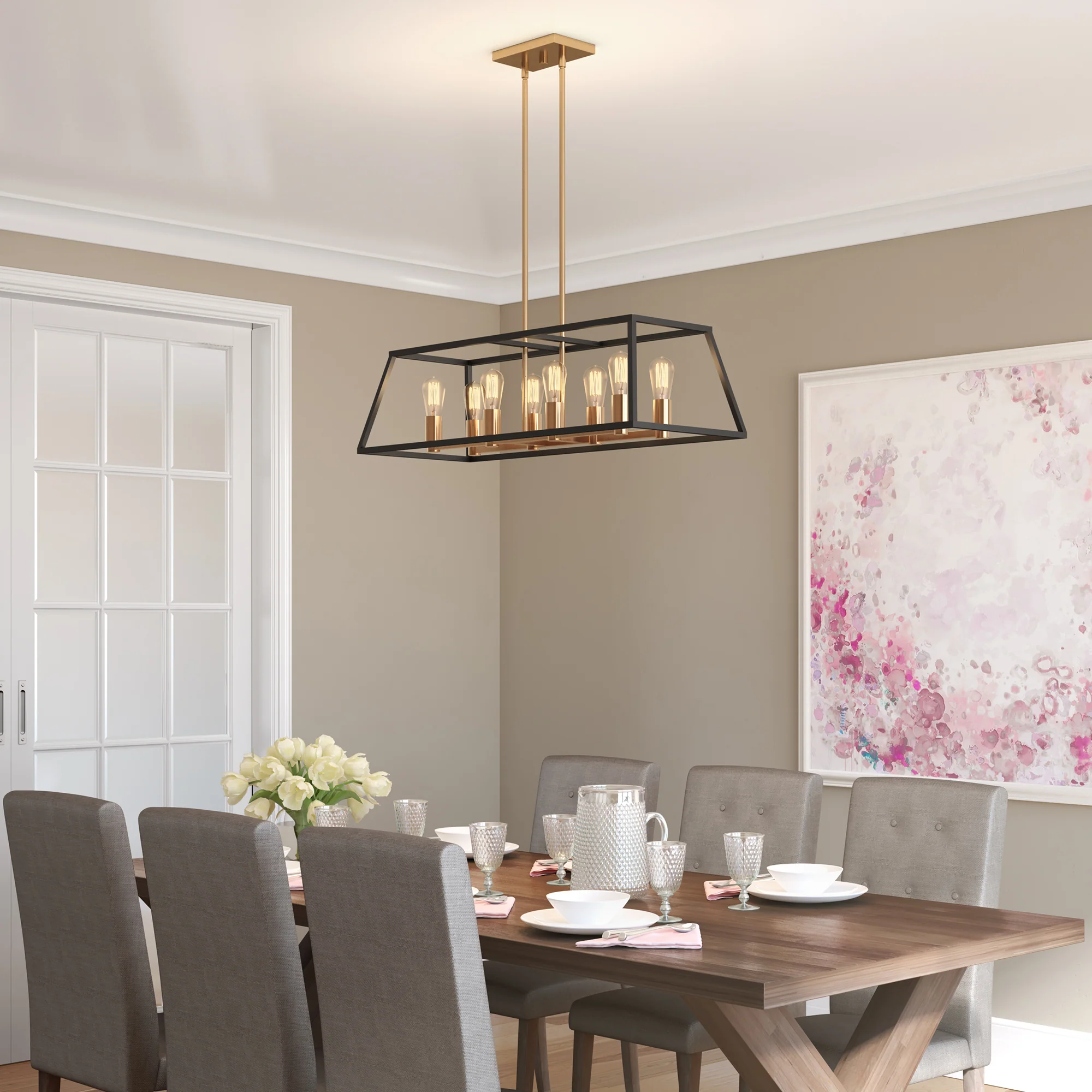 Carter Long 8-light LED chandelier - Image 6