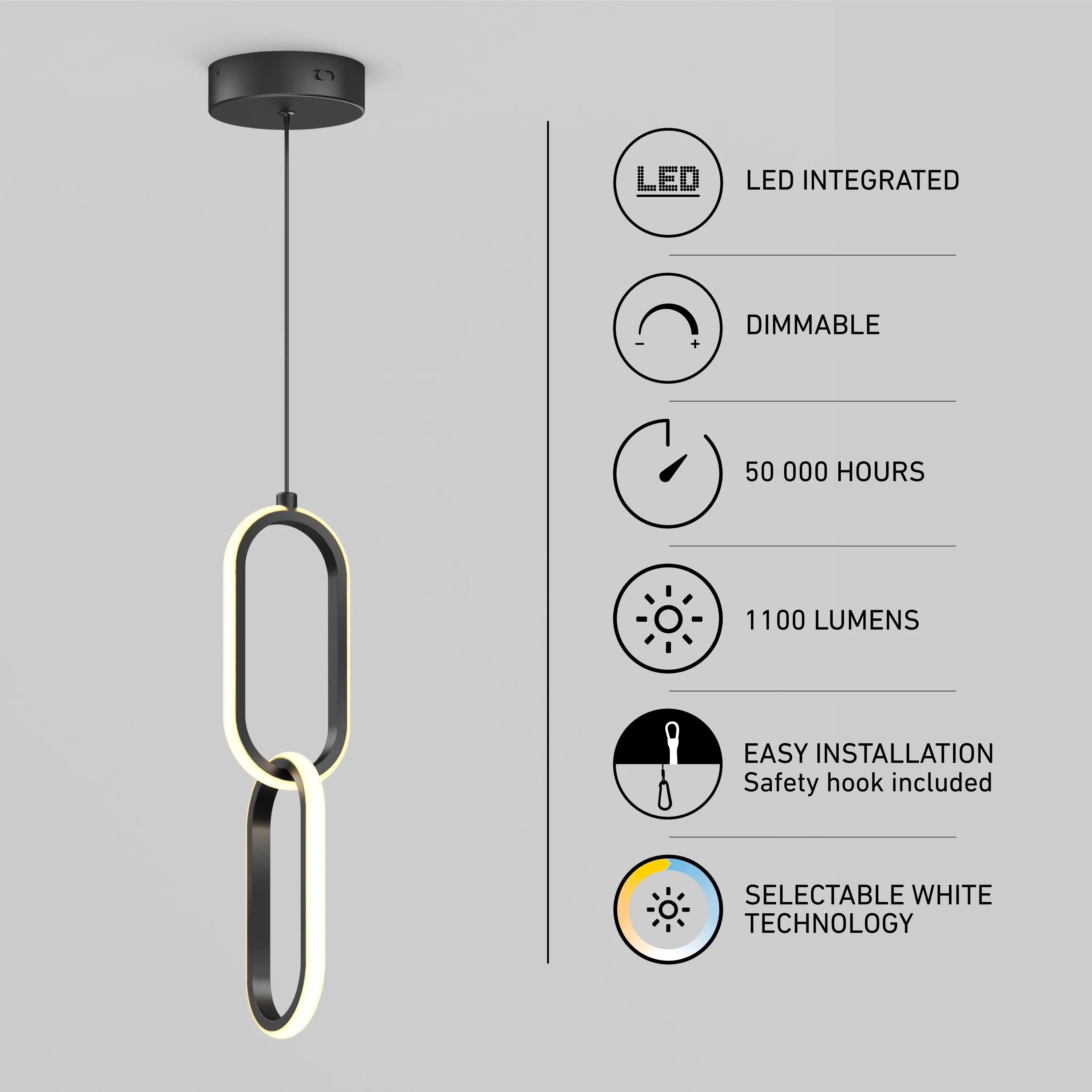 Catena LED pendant light 5 CCT - Image 7