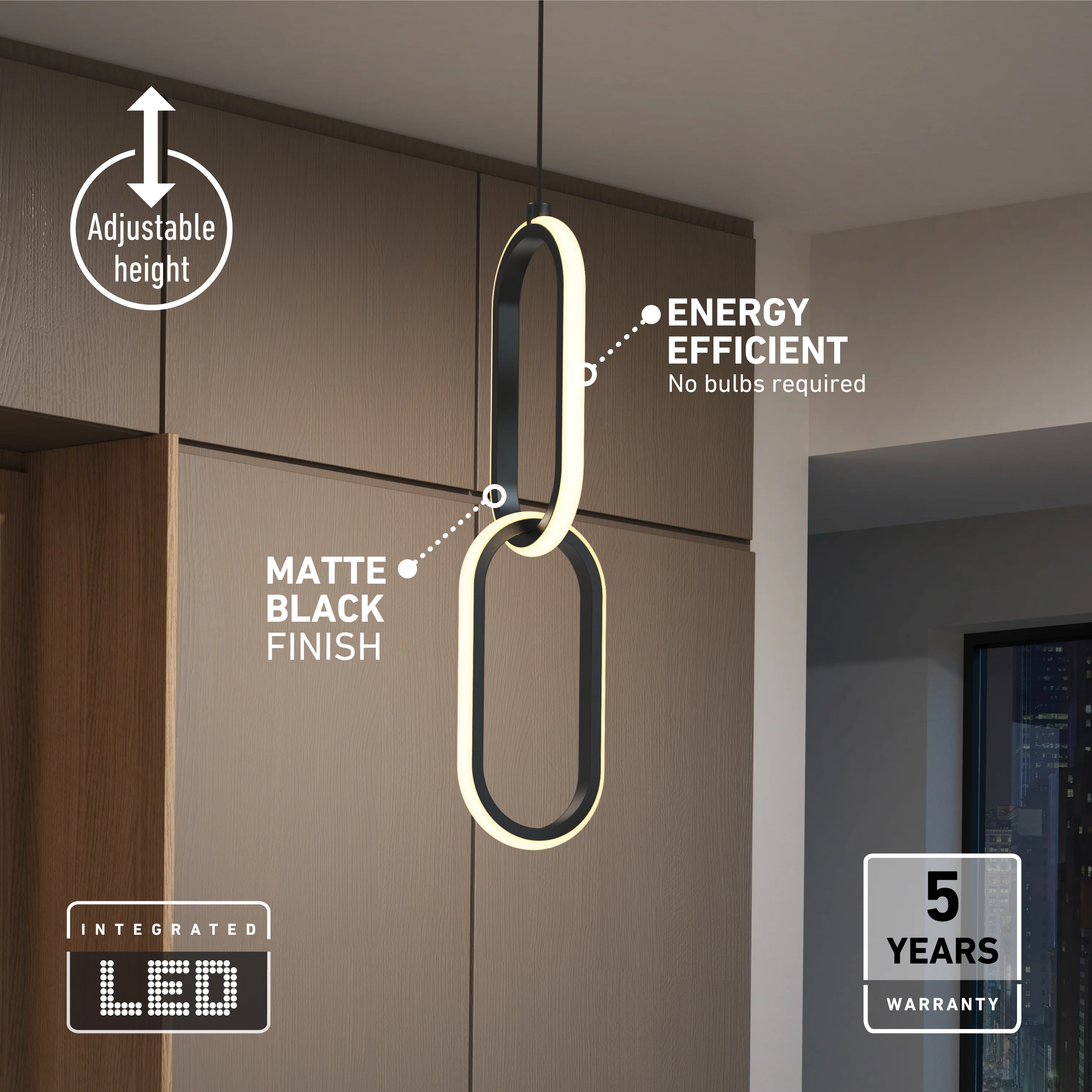 Catena LED pendant light 5 CCT - Image 8