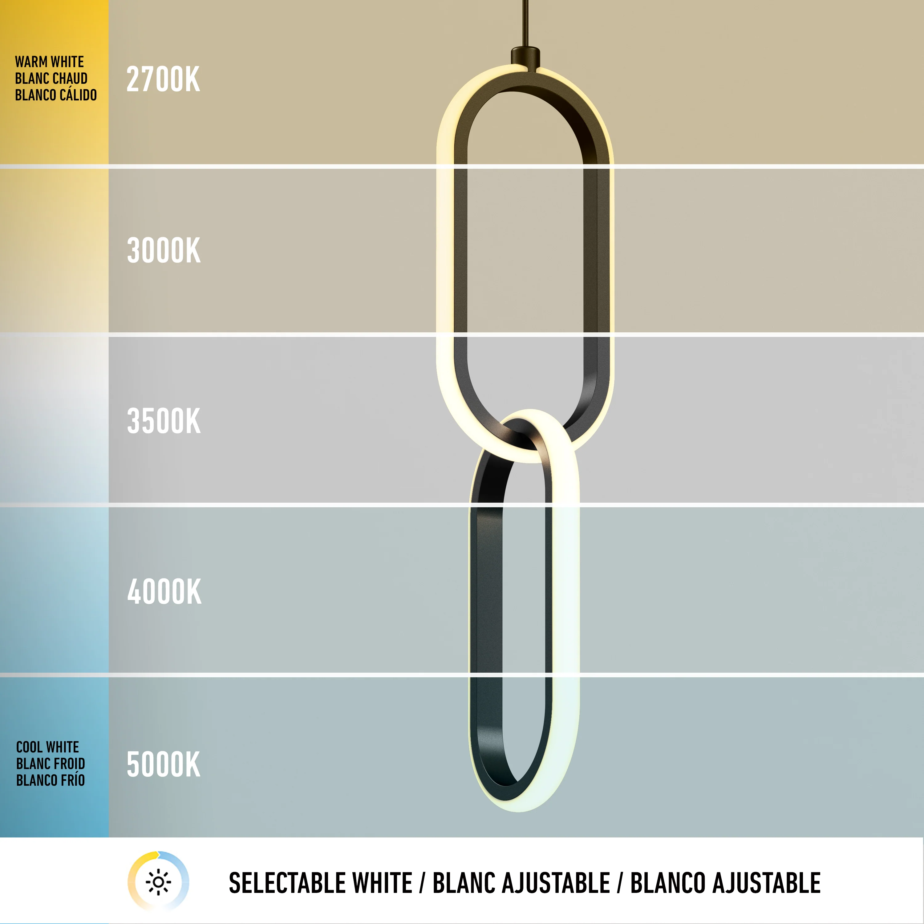 Catena LED pendant light 5 CCT - Image 9