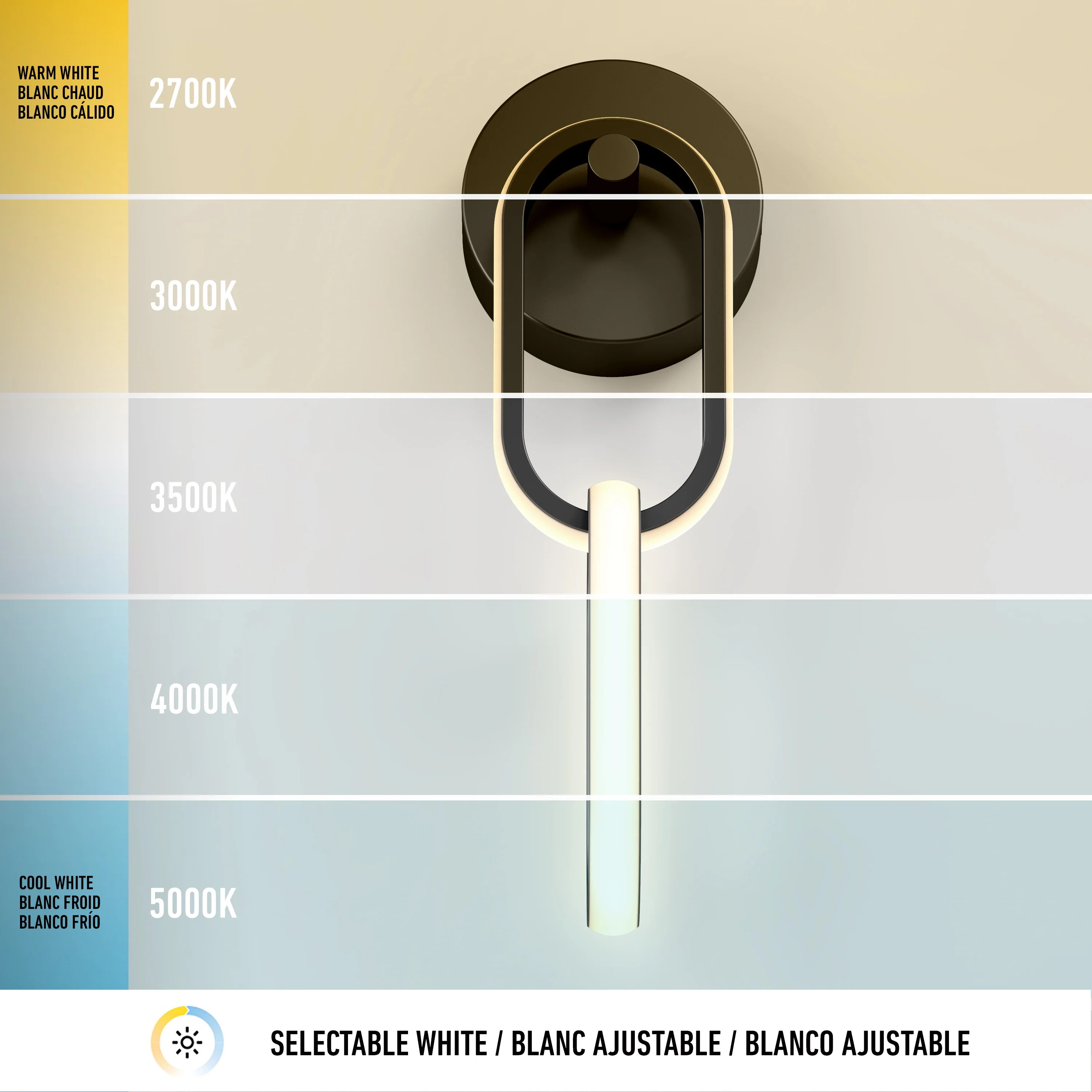 Catena modern LED wall sconce 5 CCT - Image 12