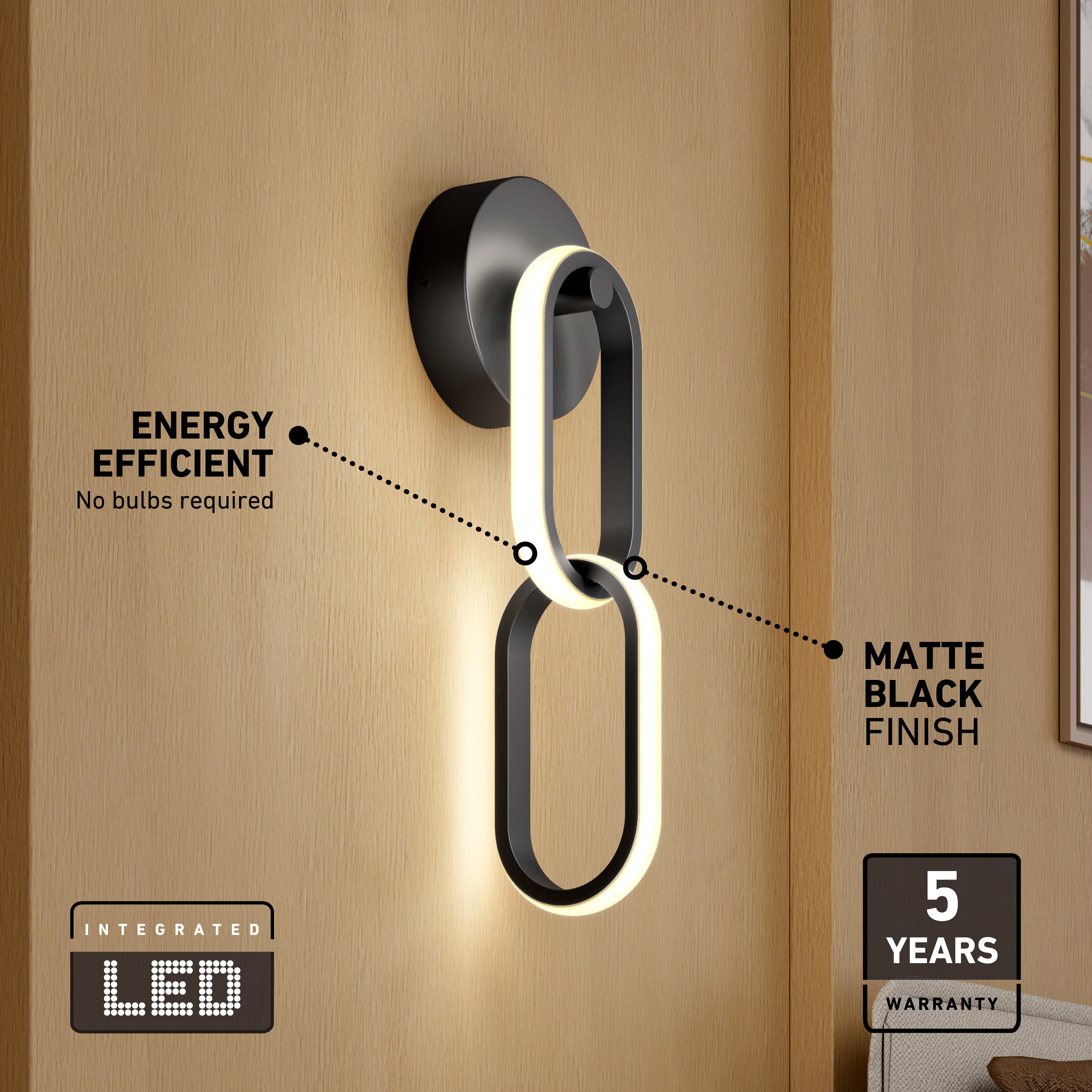Catena modern LED wall sconce 5 CCT - Image 9