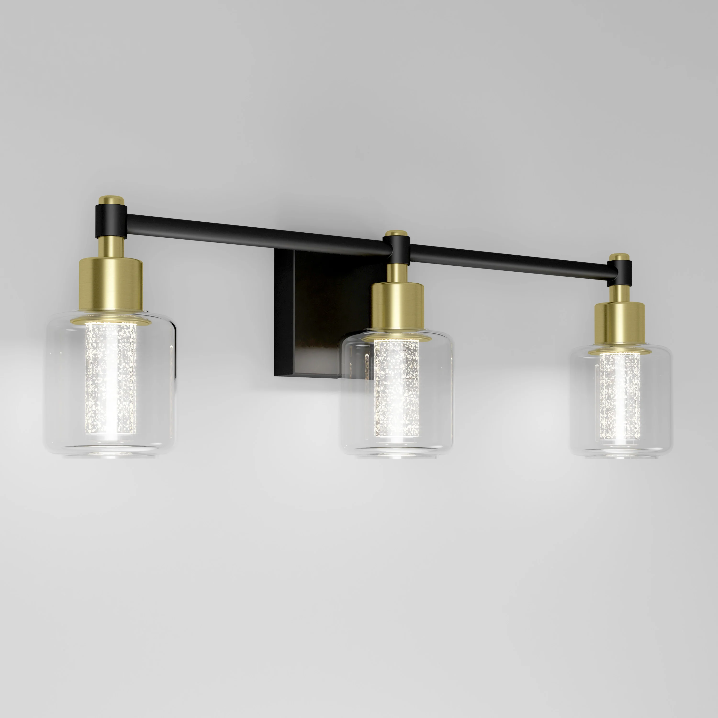 Champagne Globe 24-in (61 cm) 3-Light Glam LED Vanity Light for Bathroom - Image 2