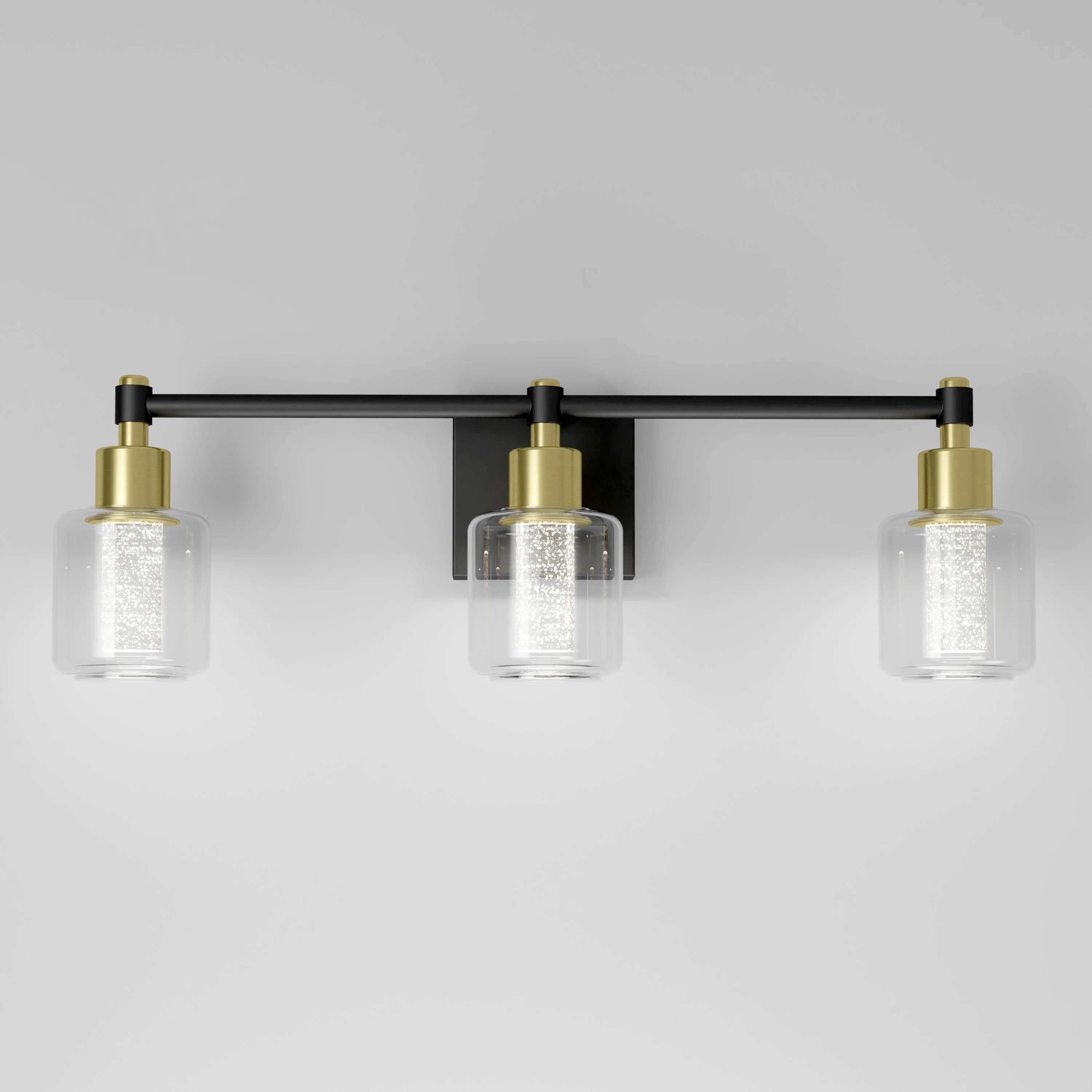 Champagne Globe 24-in (61 cm) 3-Light Glam LED Vanity Light for Bathroom - Image 3