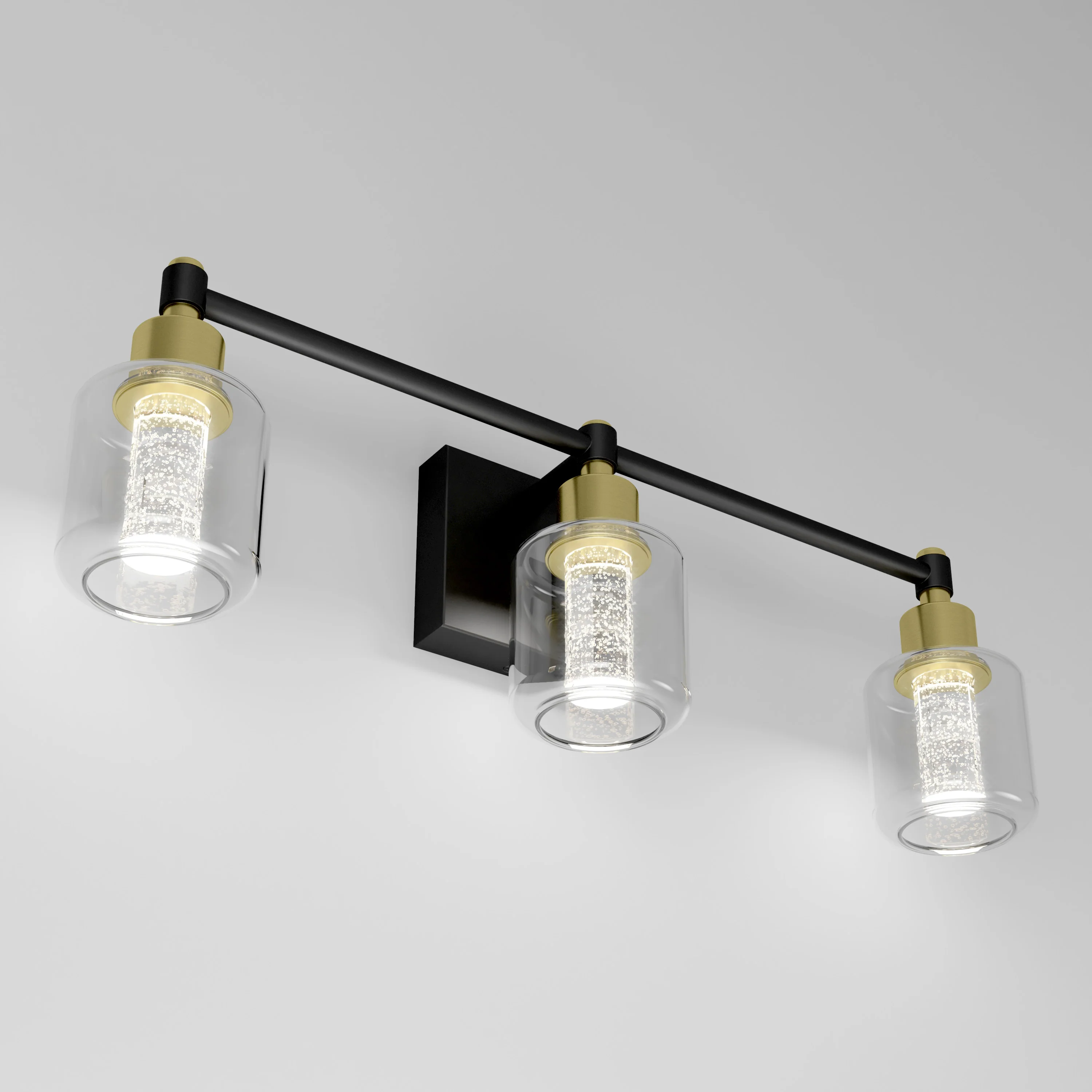 Champagne Globe 24-in (61 cm) 3-Light Glam LED Vanity Light for Bathroom - Image 5