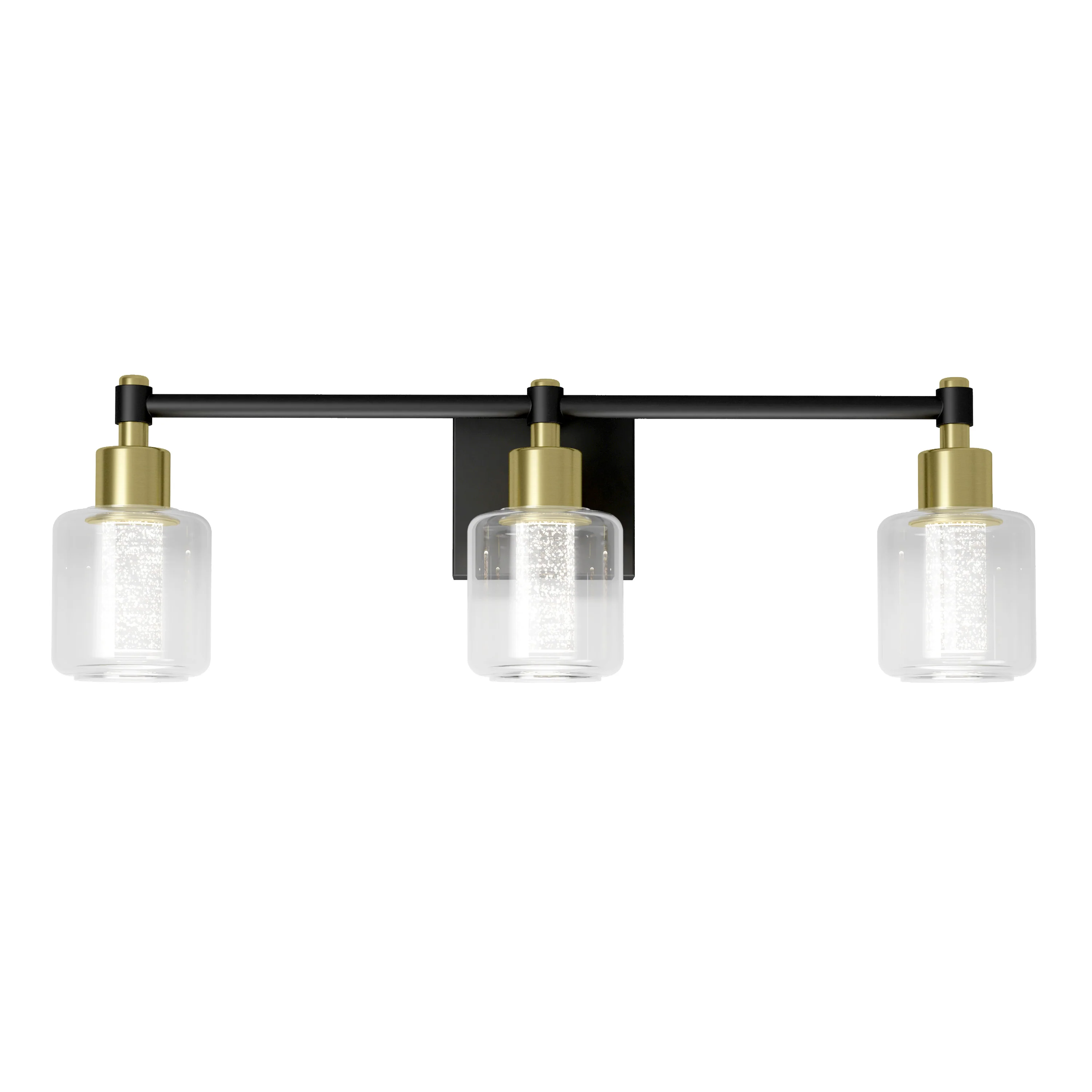 Champagne Globe 24-in (61 cm) 3-Light Glam LED Vanity Light for Bathroom - Image 8