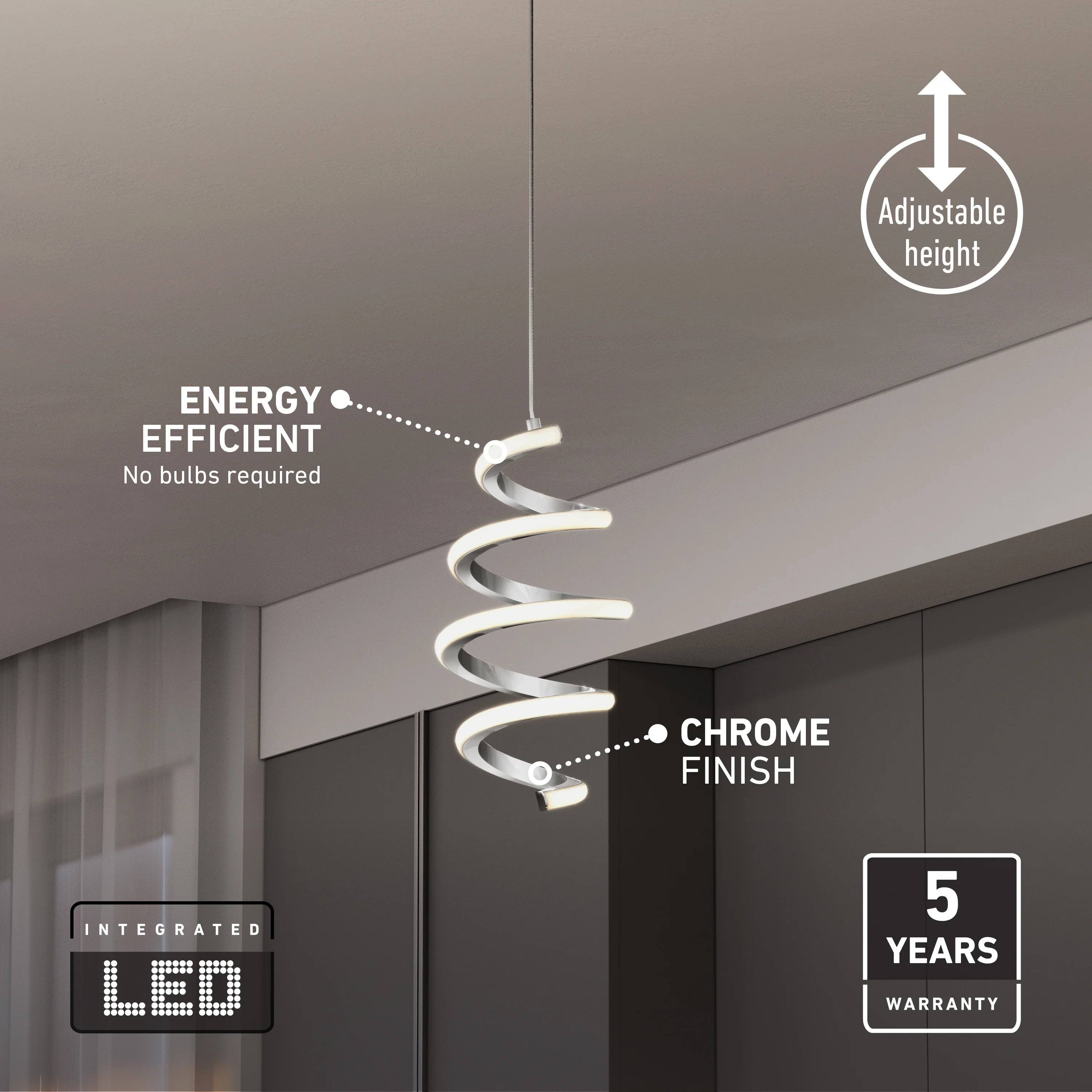 Chorus 1-light LED pendant 5 CCT - Image 22