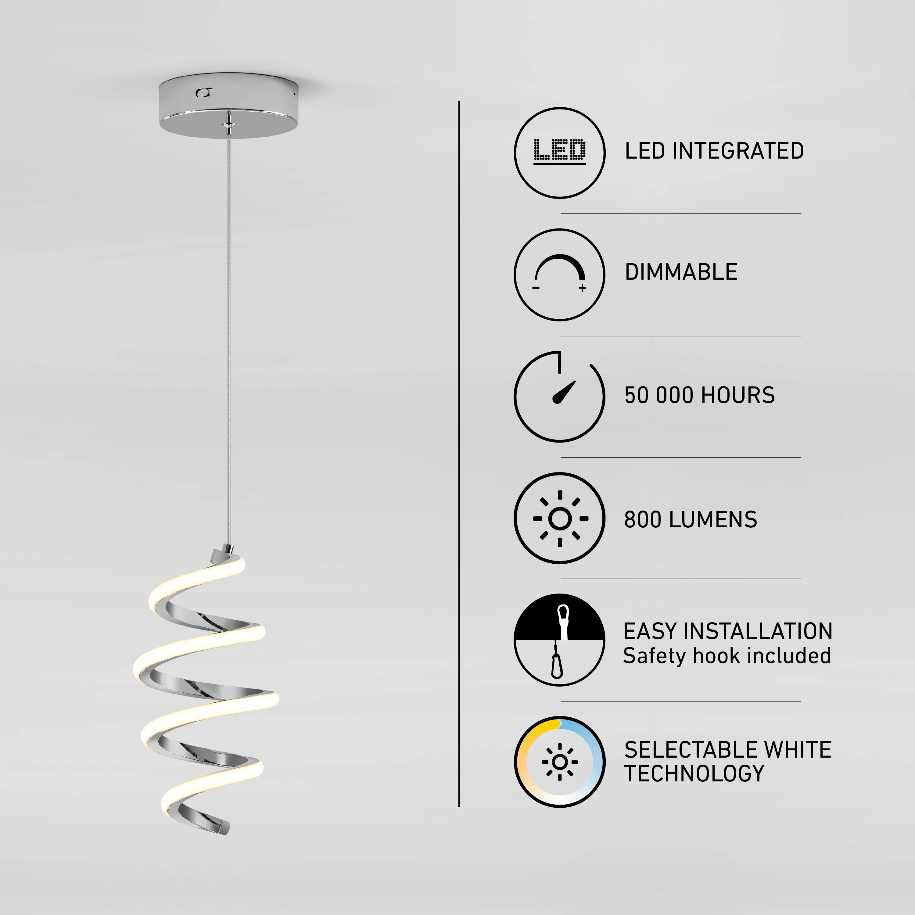 Chorus 1-light LED pendant 5 CCT - Image 23