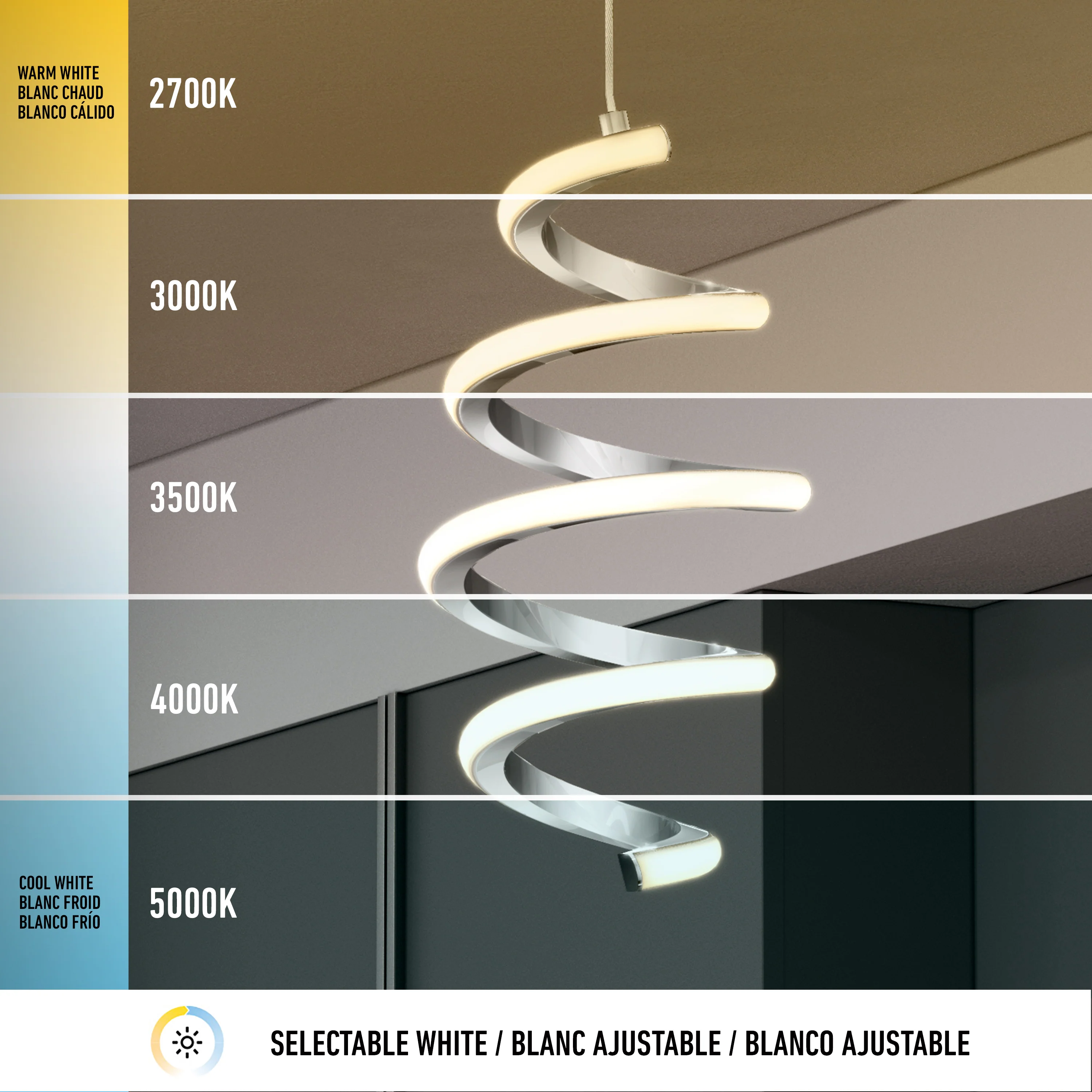 Chorus 1-light LED pendant 5 CCT - Image 24