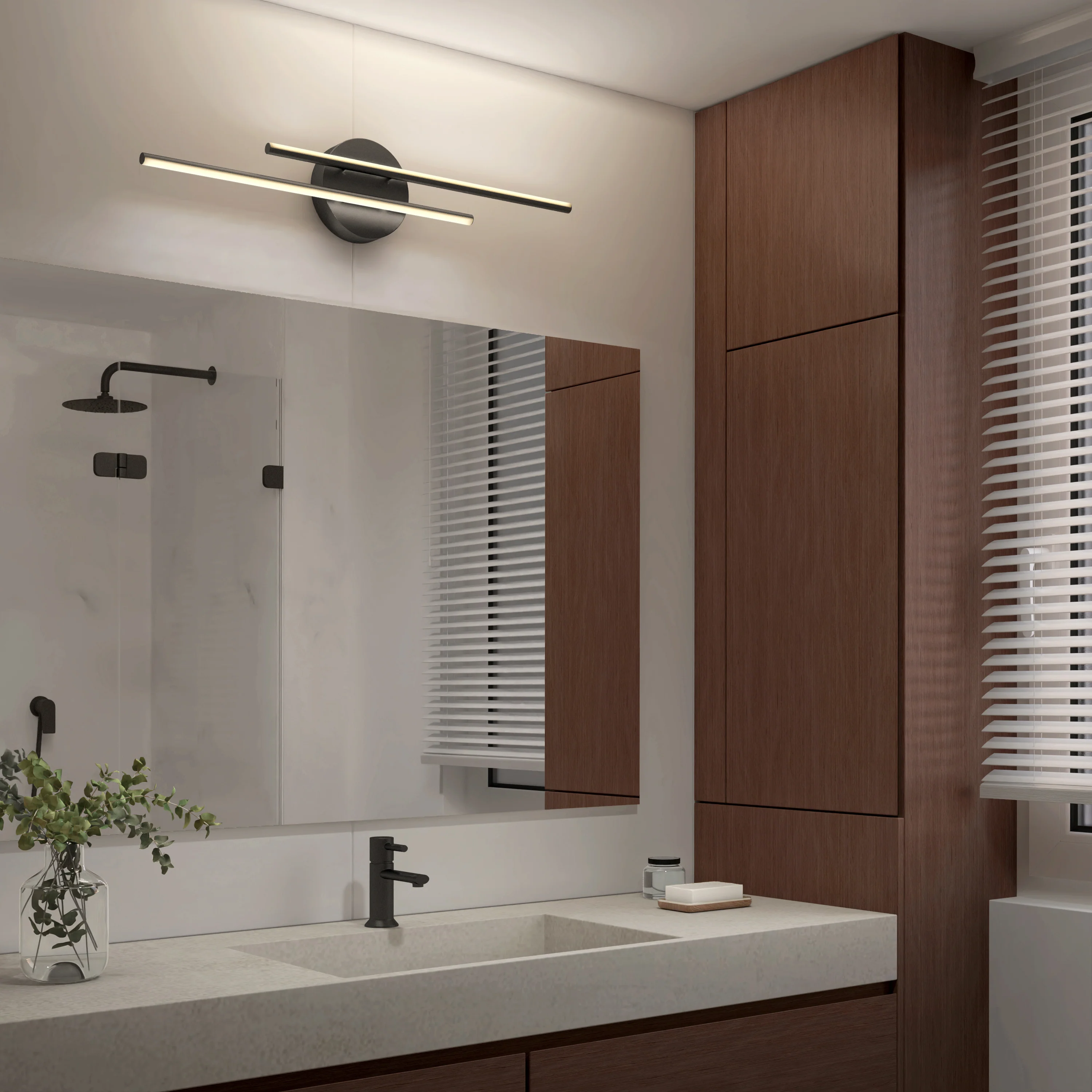 Cisco 27-in (69 cm) Integrated LED 5-CCT Vanity Light Bar for Bathroom