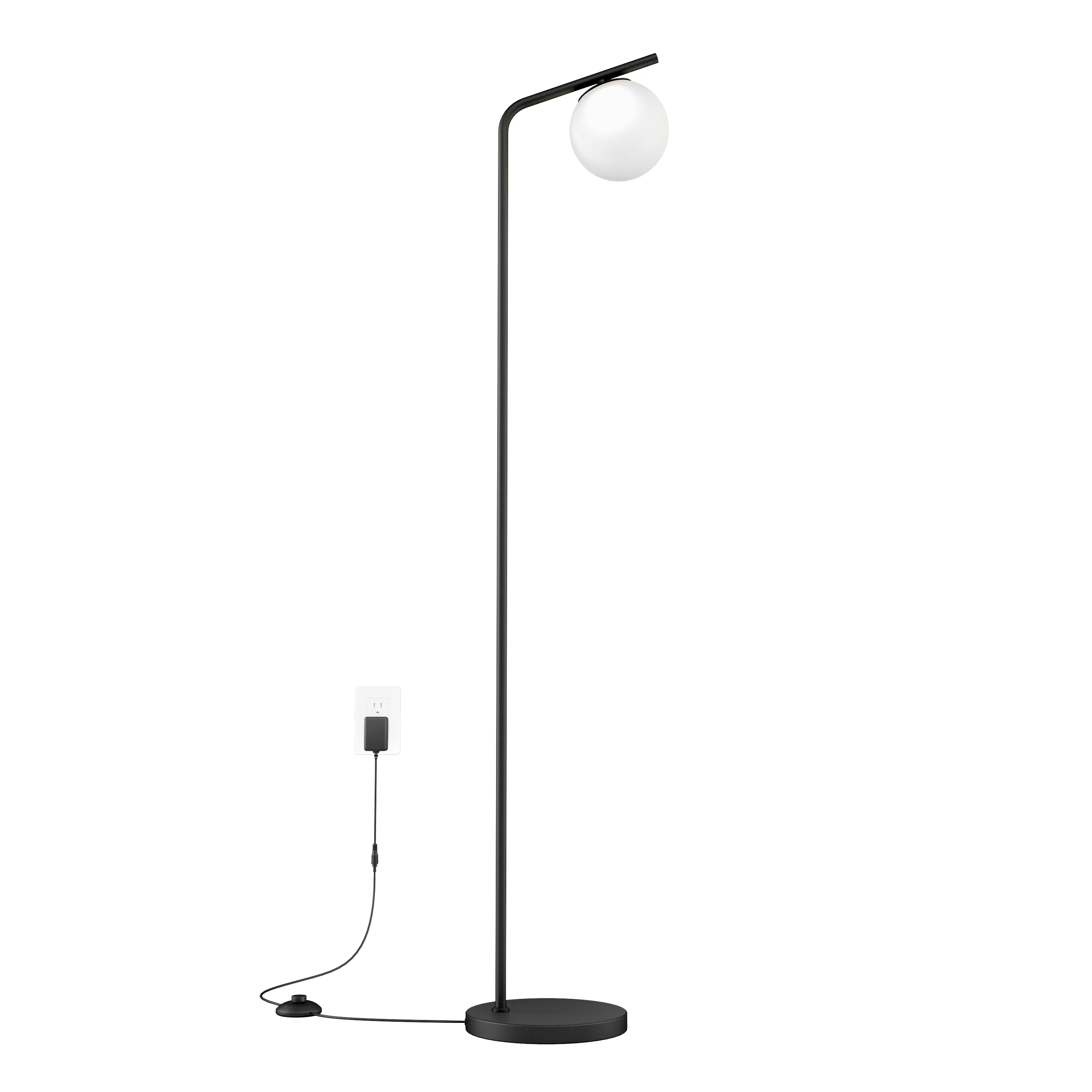 Clayton dimmable LED modern mid-century floor lamp - Image 14
