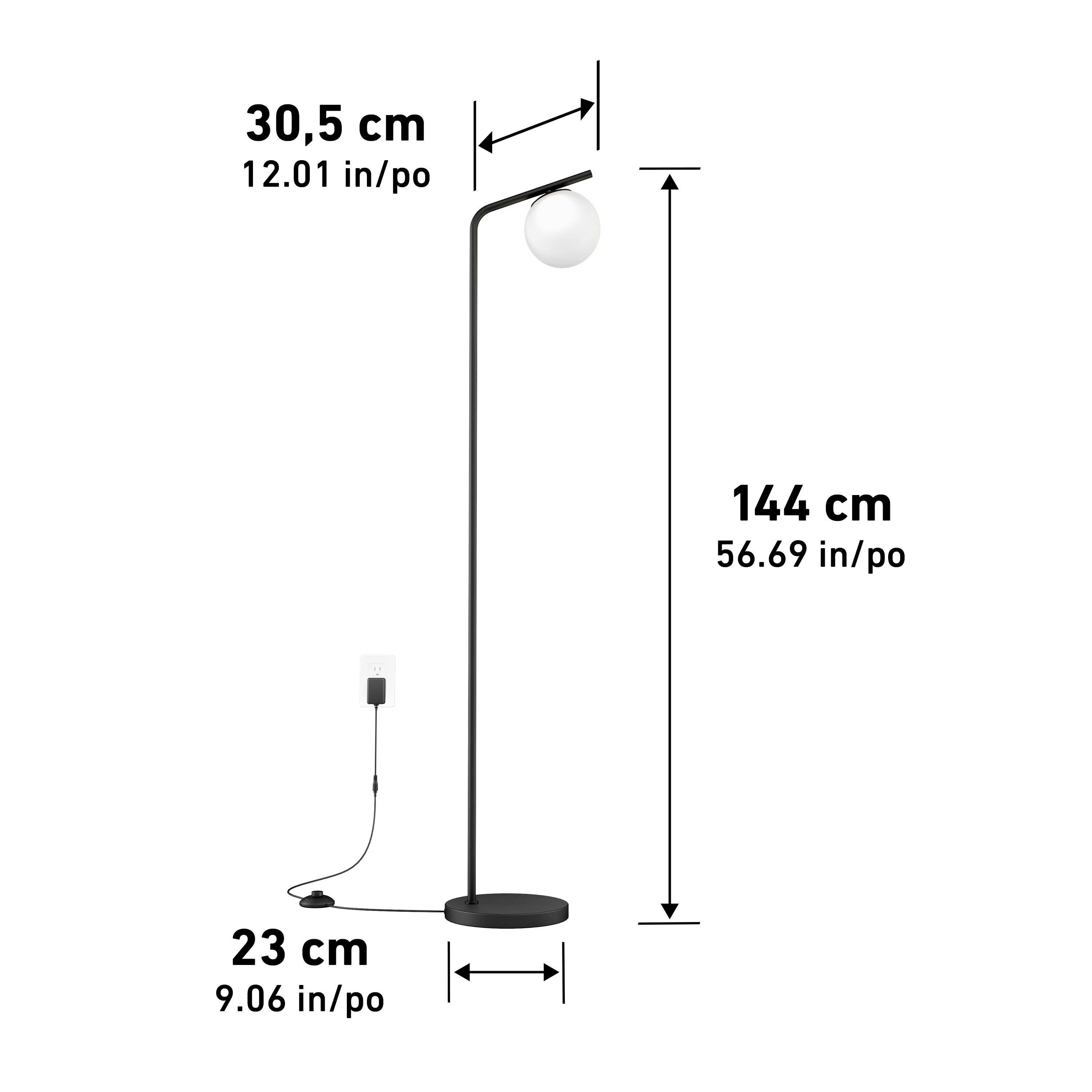 Clayton dimmable LED modern mid-century floor lamp - Image 15
