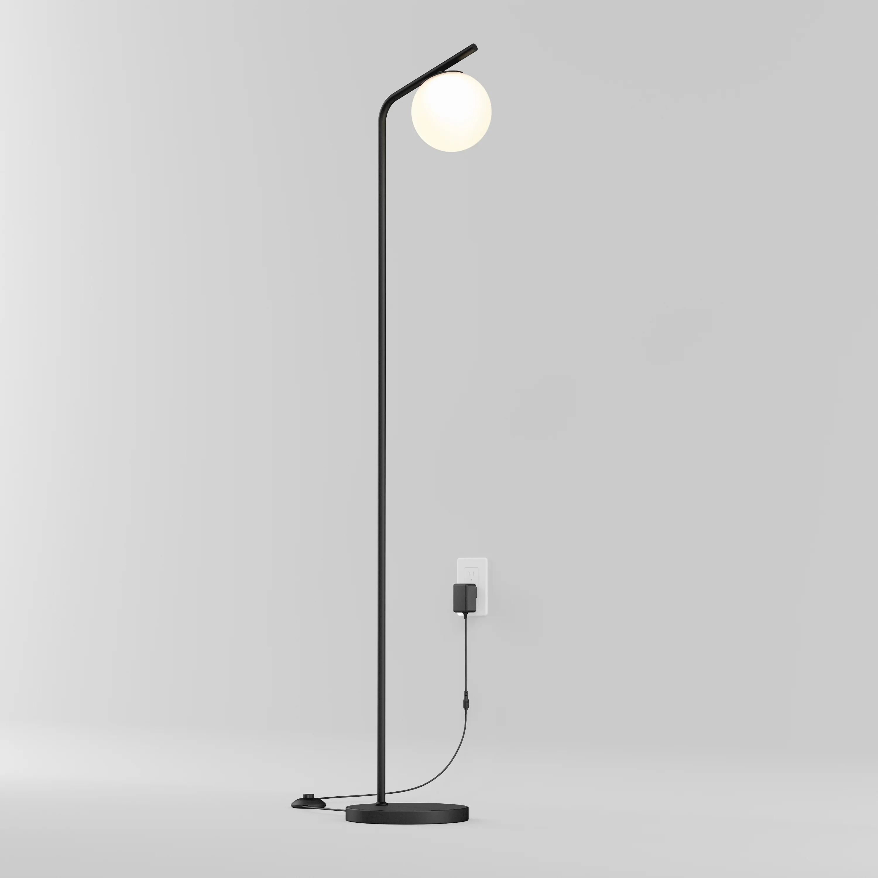Clayton dimmable LED modern mid-century floor lamp - Image 3