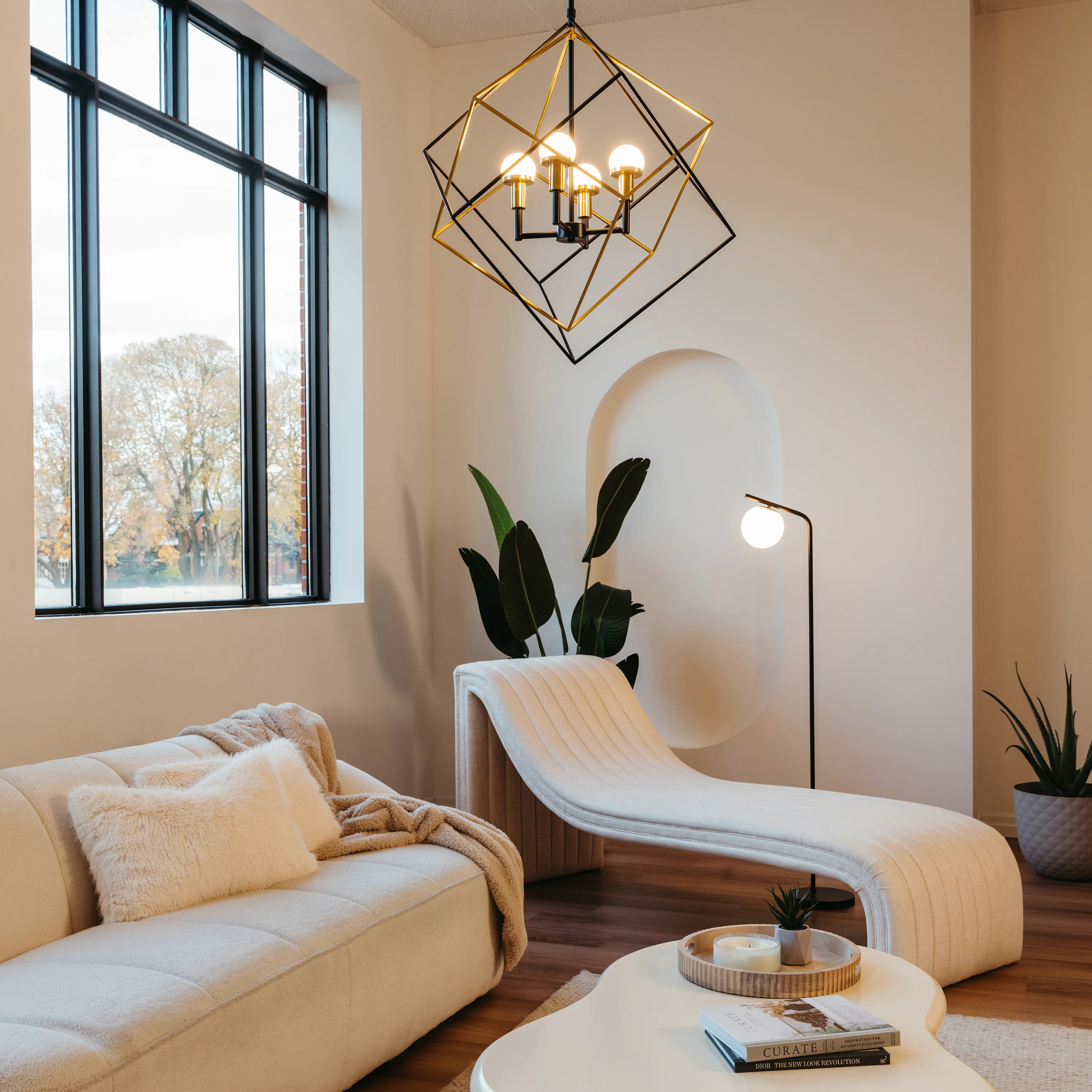 Clayton dimmable LED modern mid-century floor lamp - Image 8
