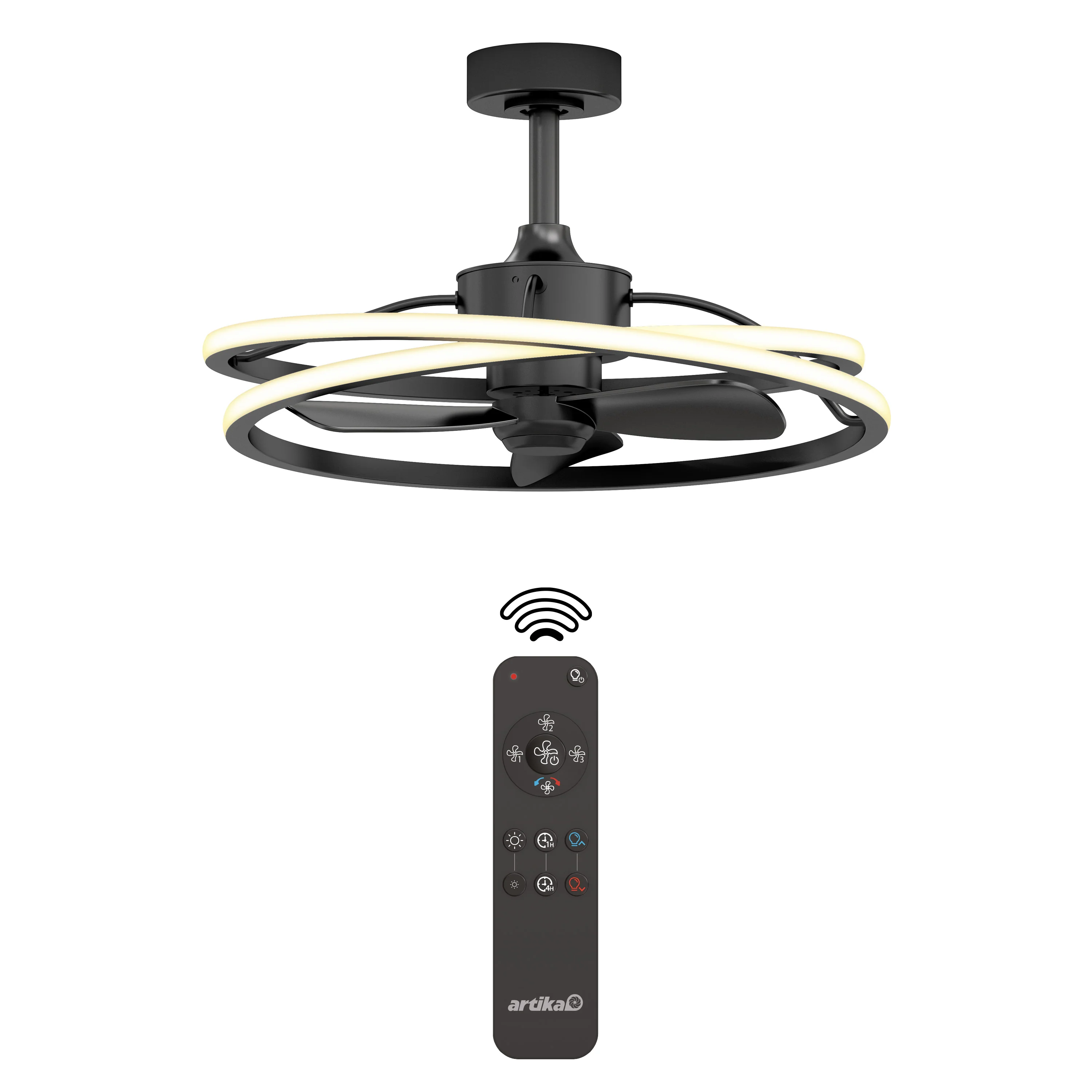 Coda 23 in. (58 cm) LED modern fandelier ceiling fan with light - includes remote - Image 13