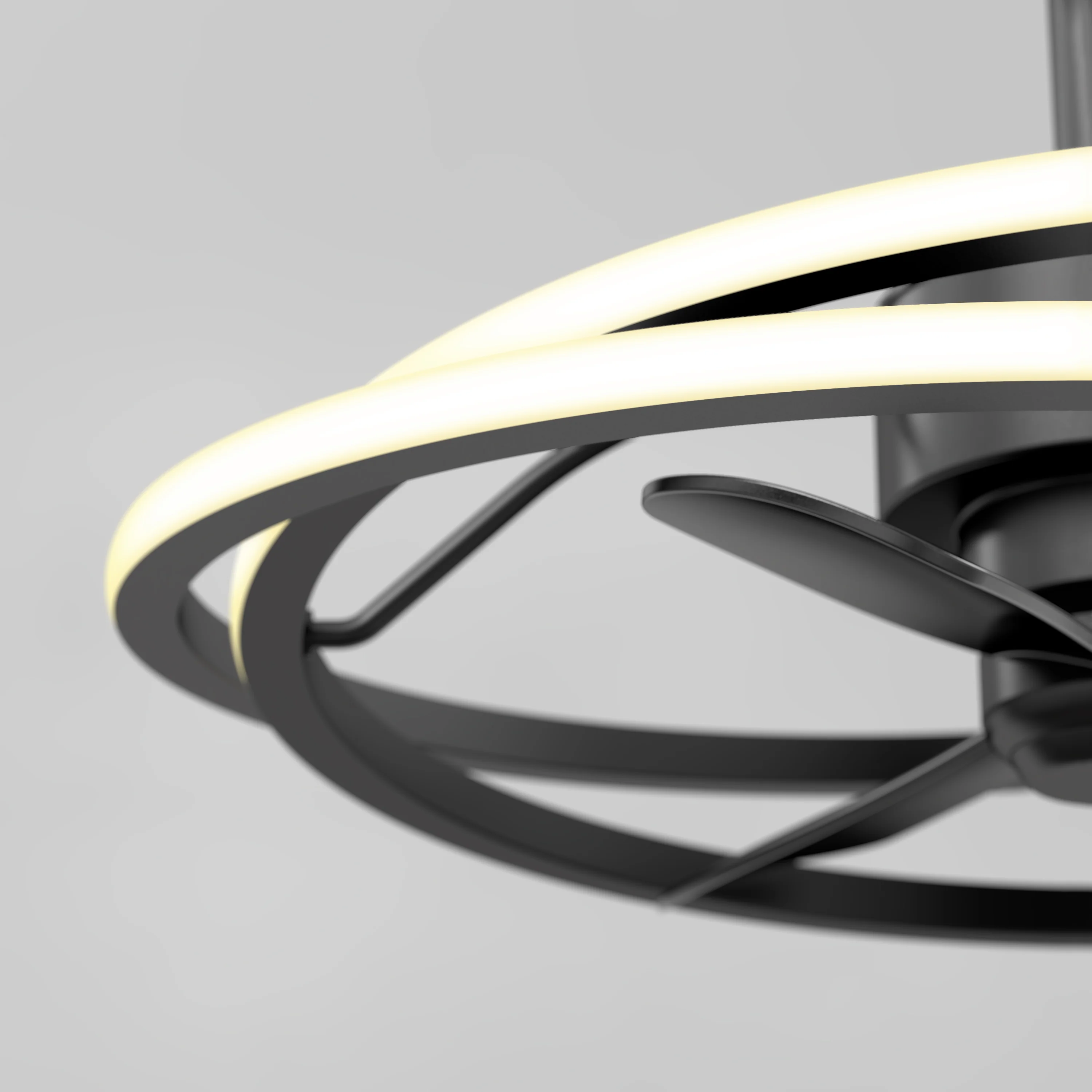 Coda 23 in. (58 cm) LED modern fandelier ceiling fan with light - includes remote - Image 4