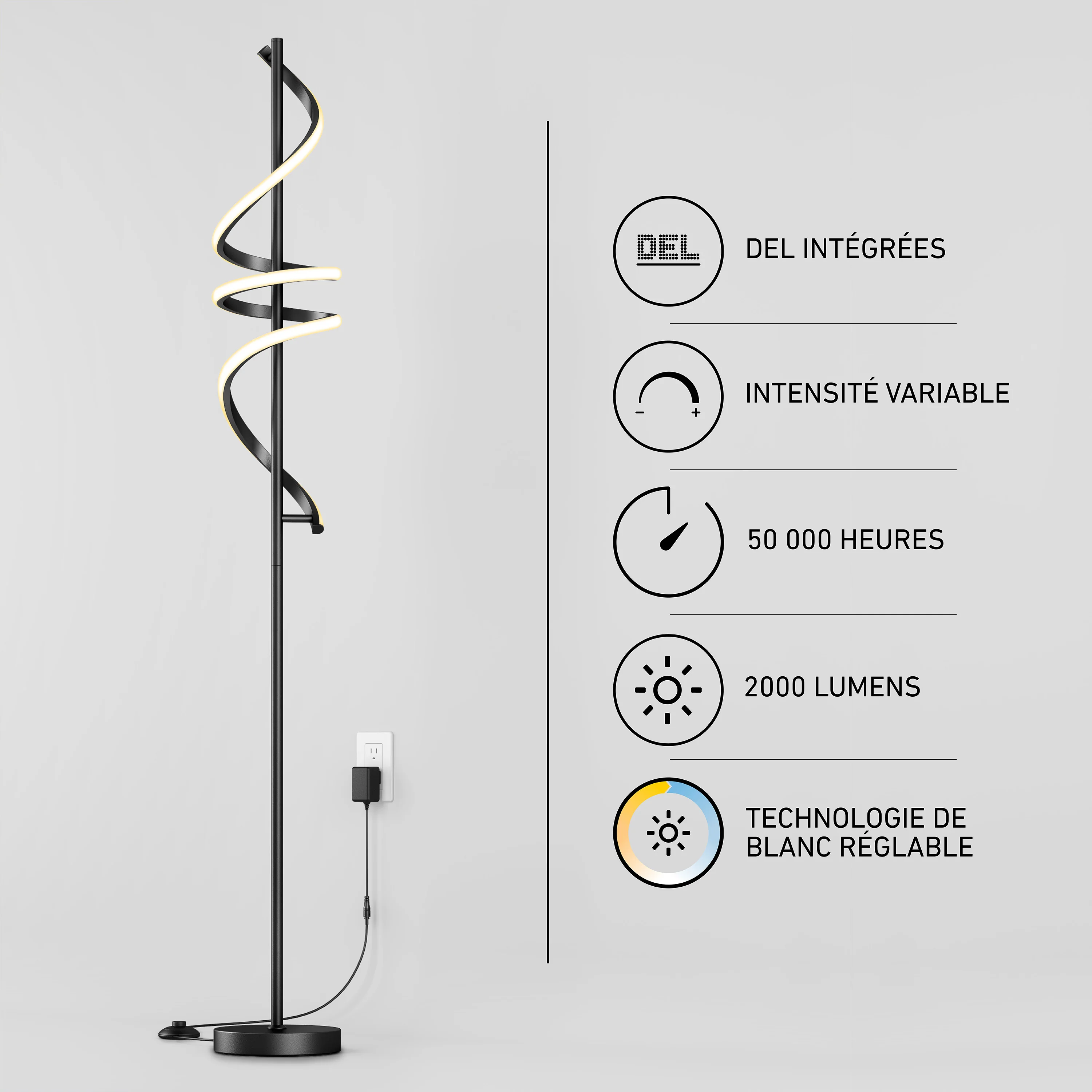 Coda modern LED floor lamp 5CCT - Image 10