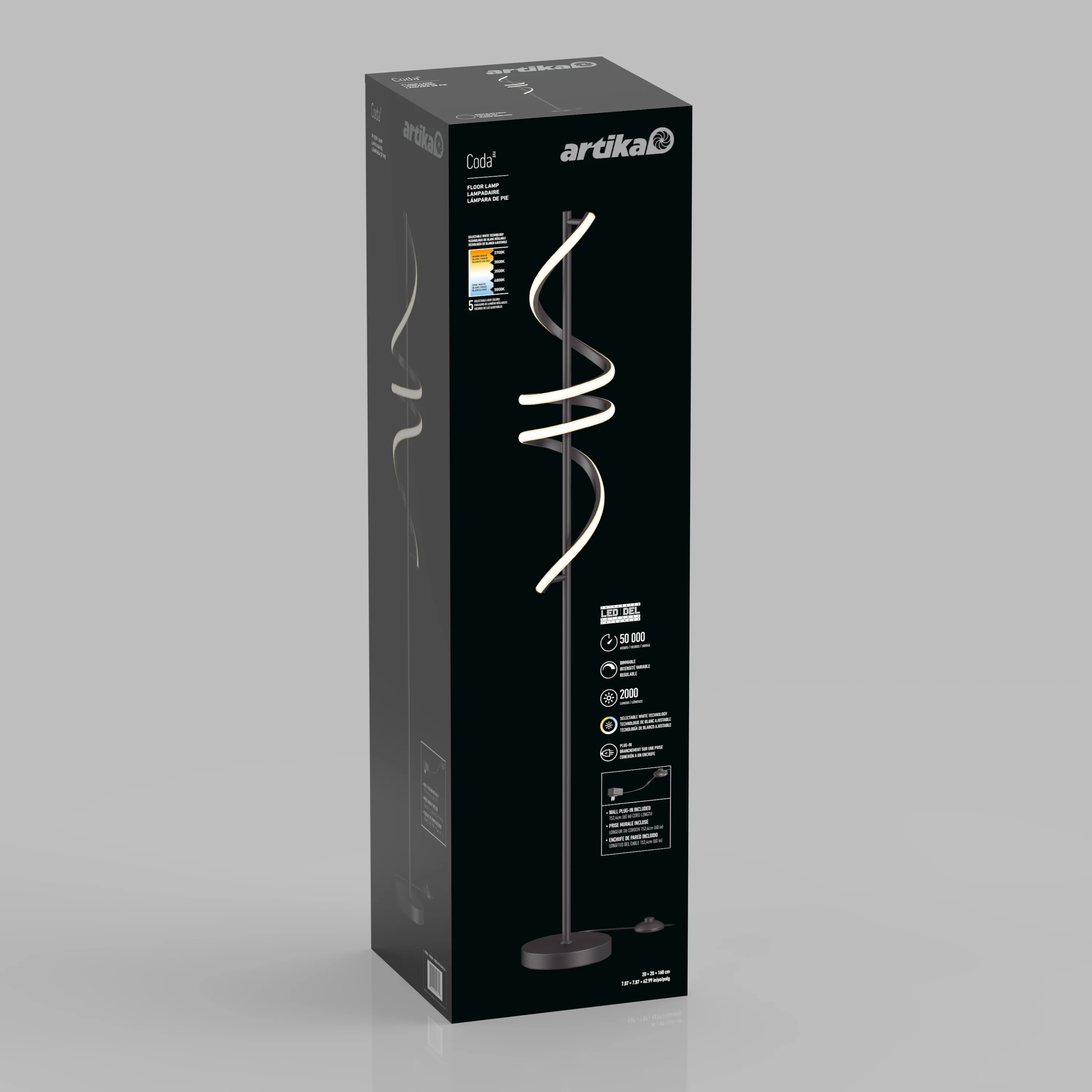 Coda modern LED floor lamp 5CCT - Image 16