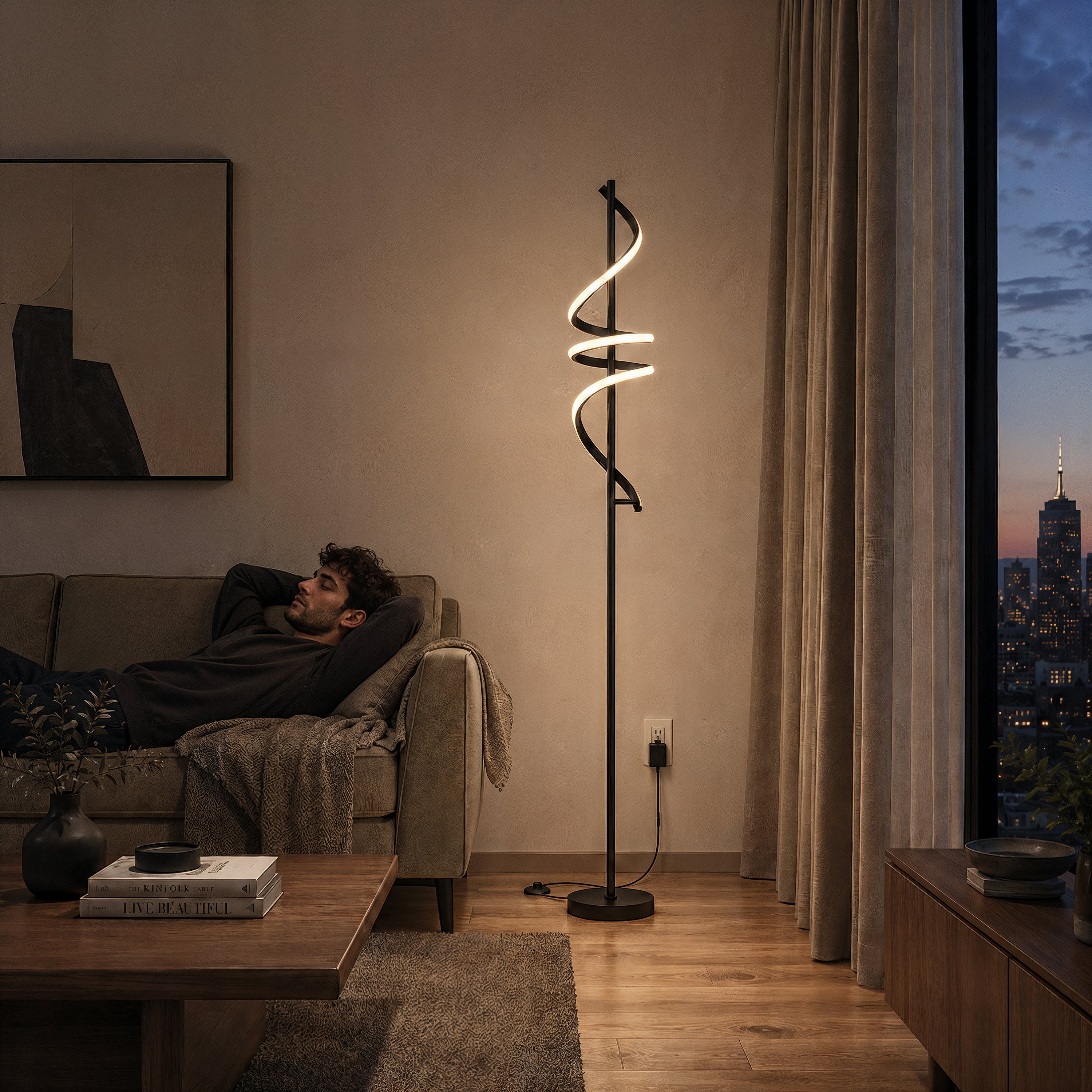 Coda modern LED floor lamp 5CCT - Image 2