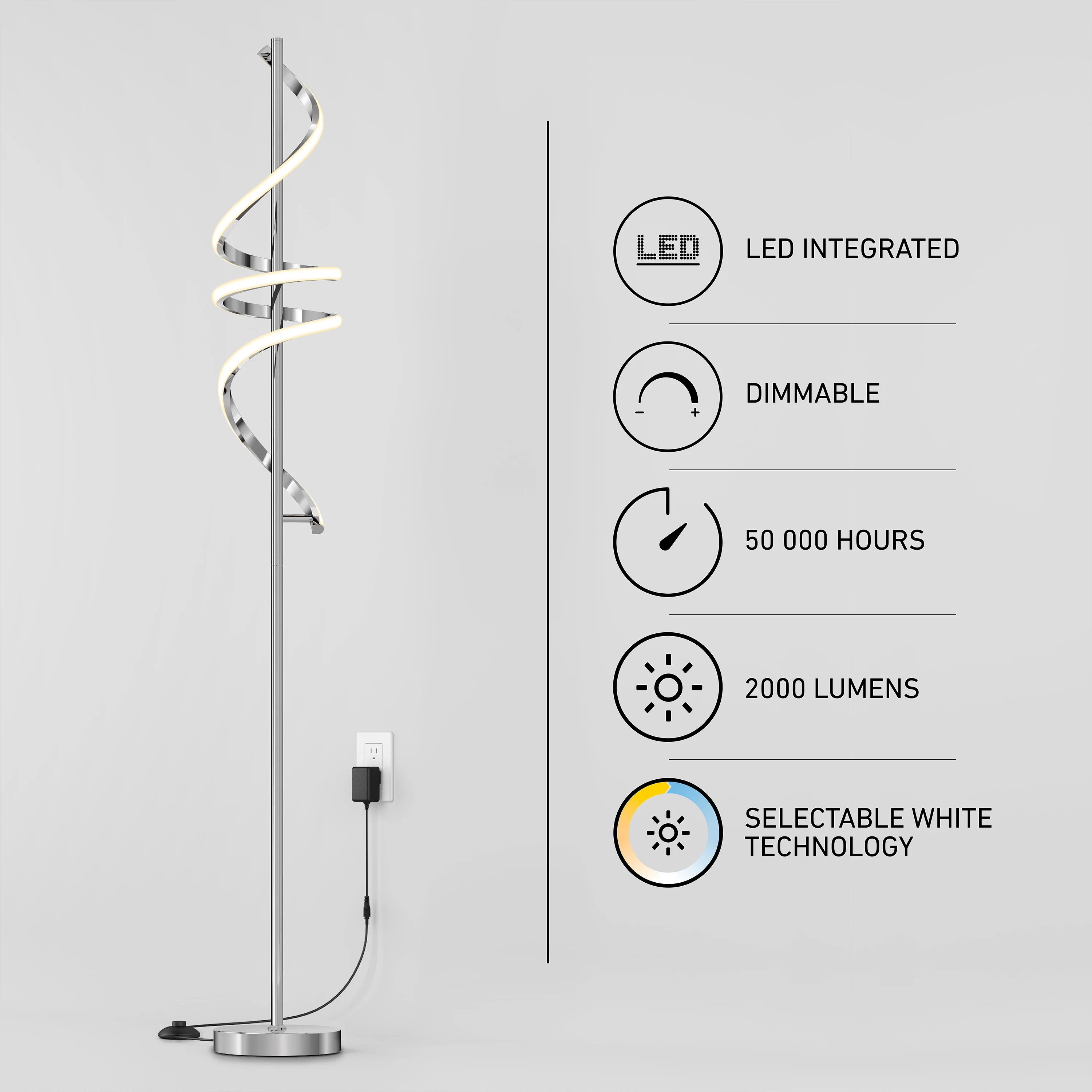 Coda modern LED floor lamp 5CCT - Image 26