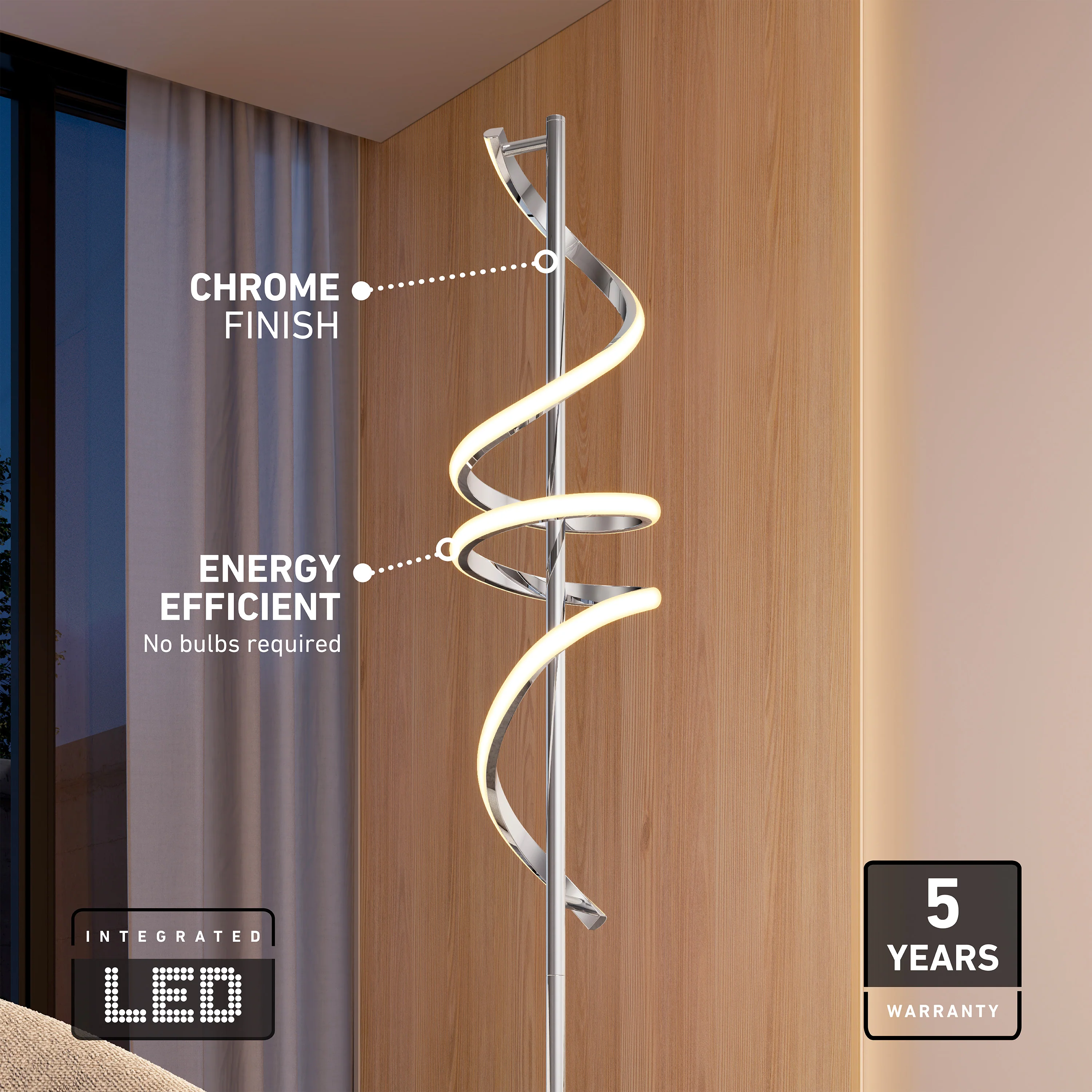 Coda modern LED floor lamp 5CCT - Image 28