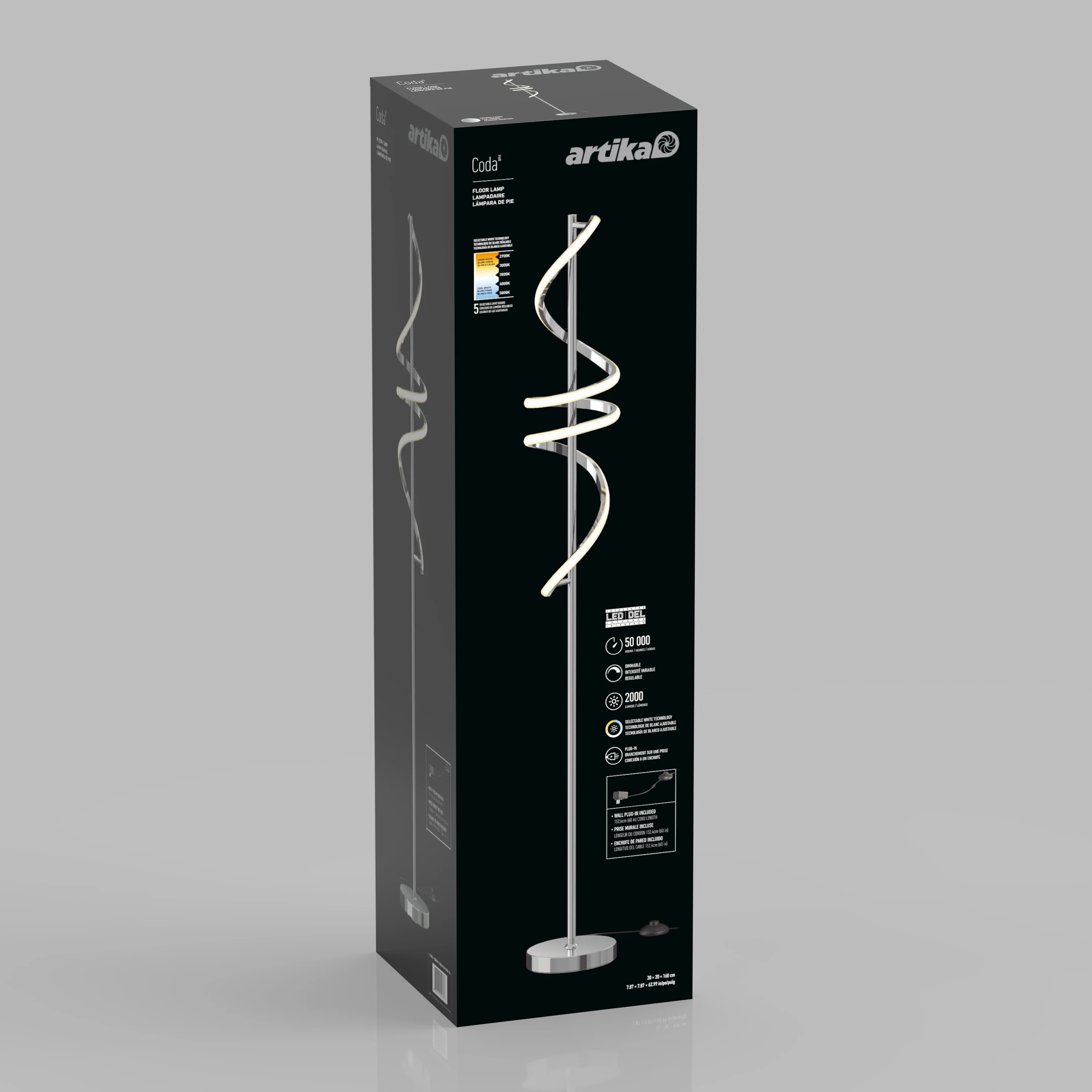 Coda modern LED floor lamp 5CCT - Image 34