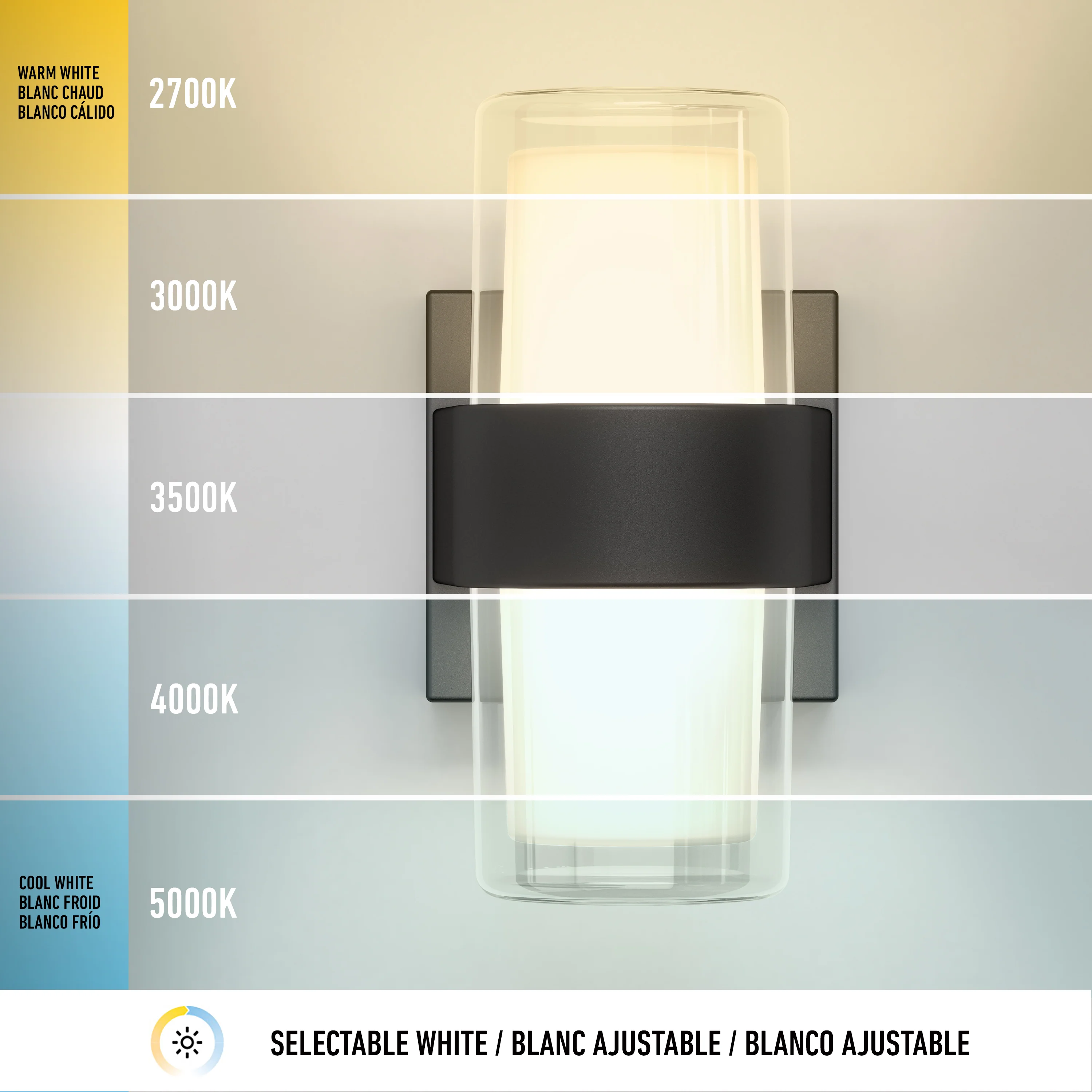Colton modern LED indoor-outdoor wall light 5 CCT - Image 7