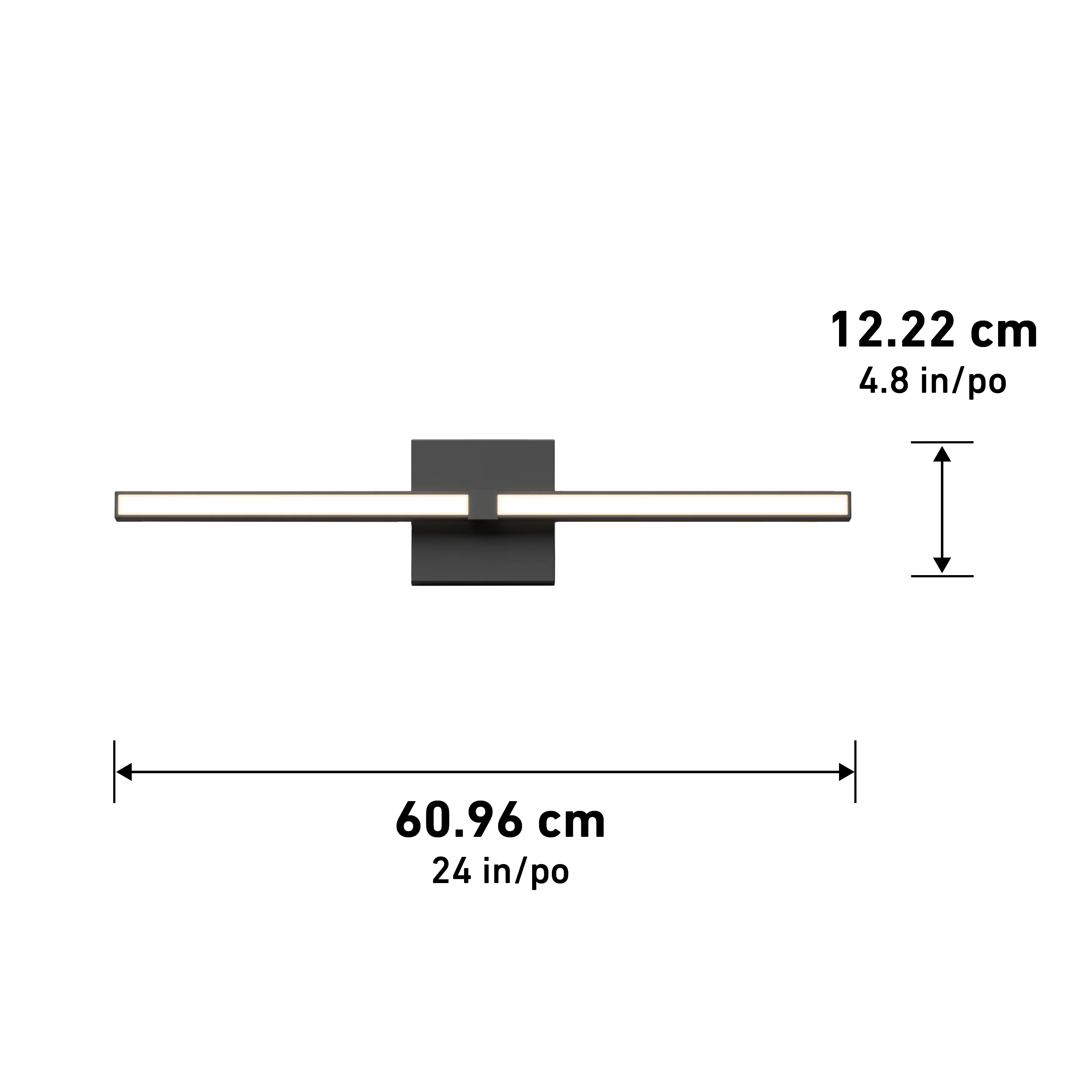 Convertible Pro 24-in (61 cm) Integrated LED Vanity Light Bar for Bathroom - Image 10