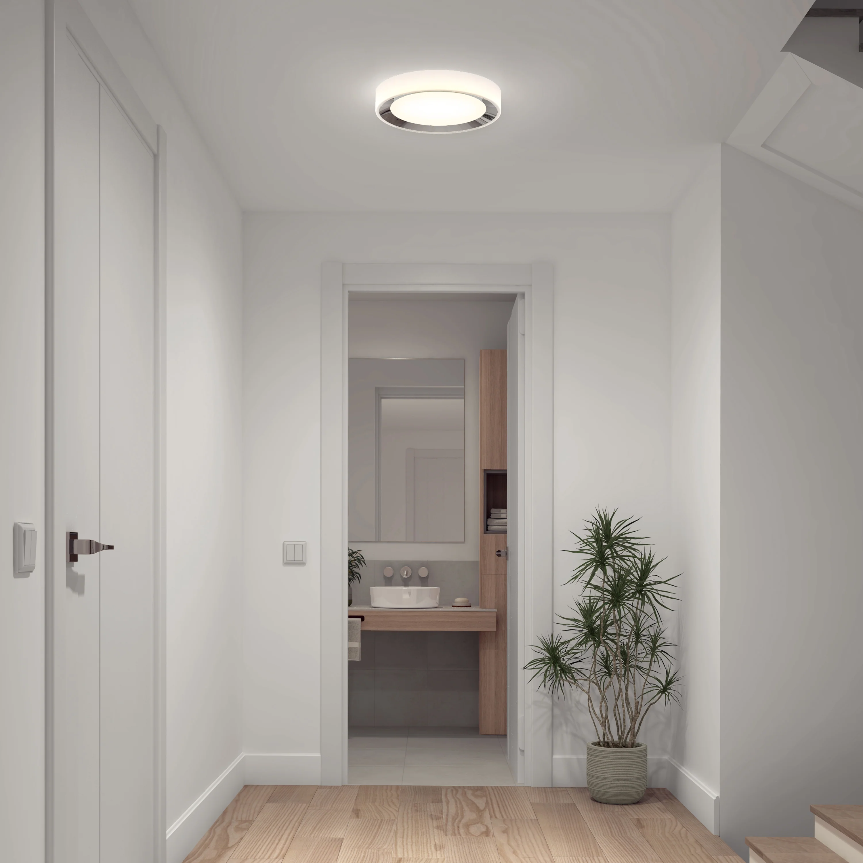 Cooper 13 in. (33 cm) Modern LED Flush Mount Ceiling Light - With Remote - Image 2